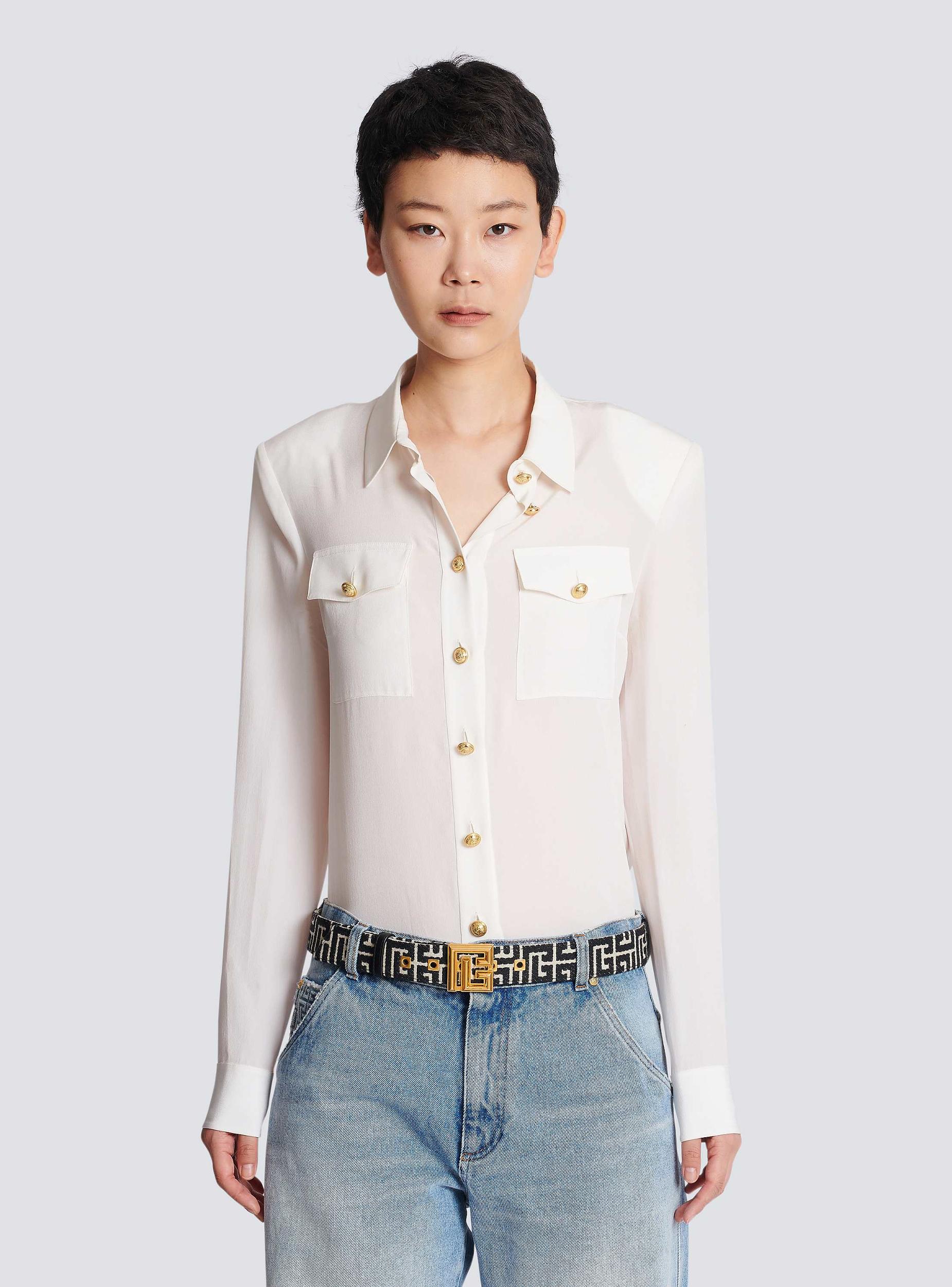 PB Belt in monogrammed jacquard Product Image