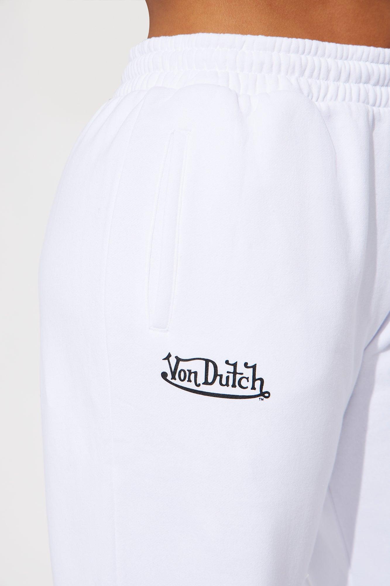 Von Dutch Skull Oasis Wide Leg Pant - White/combo Product Image