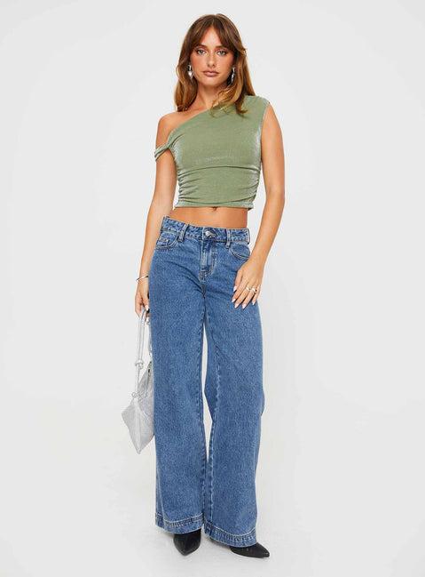 Beller Top Green Glitter Product Image