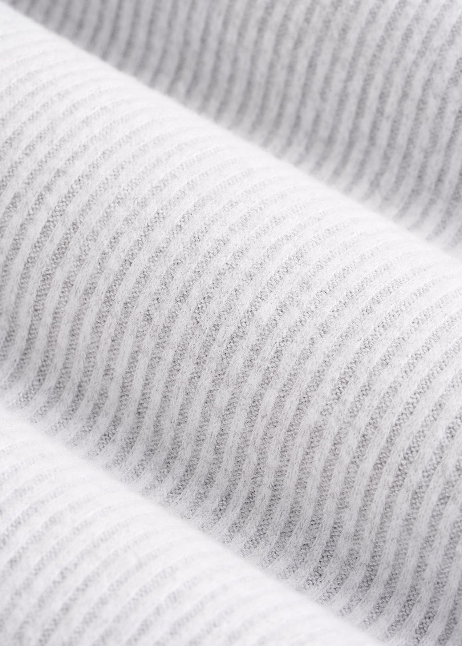 Ribbed Henley Top for Tall Women in Fog Grey Mix Female Product Image