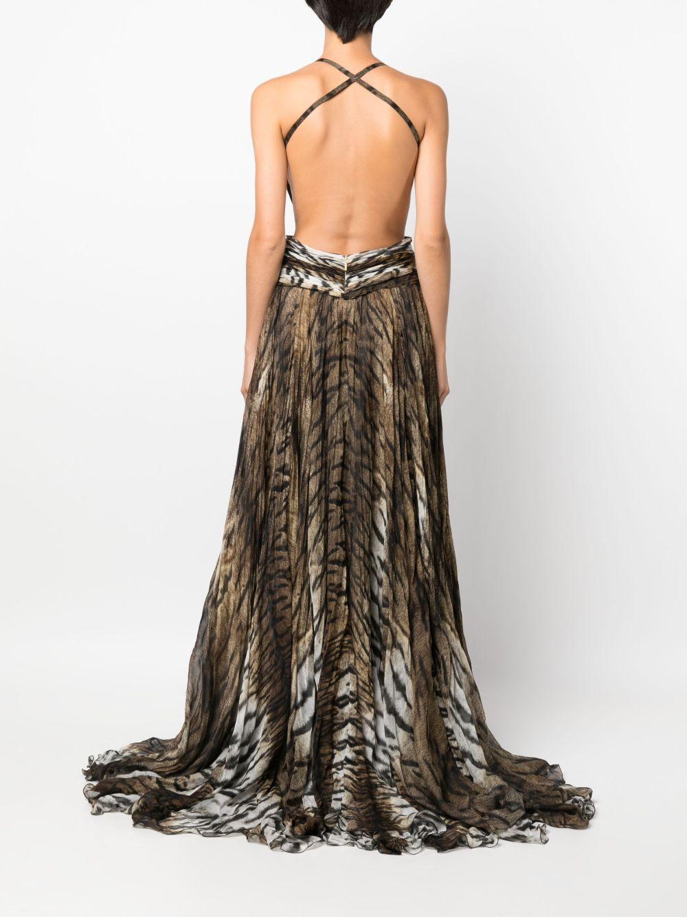 deep V-neck maxi dress Product Image