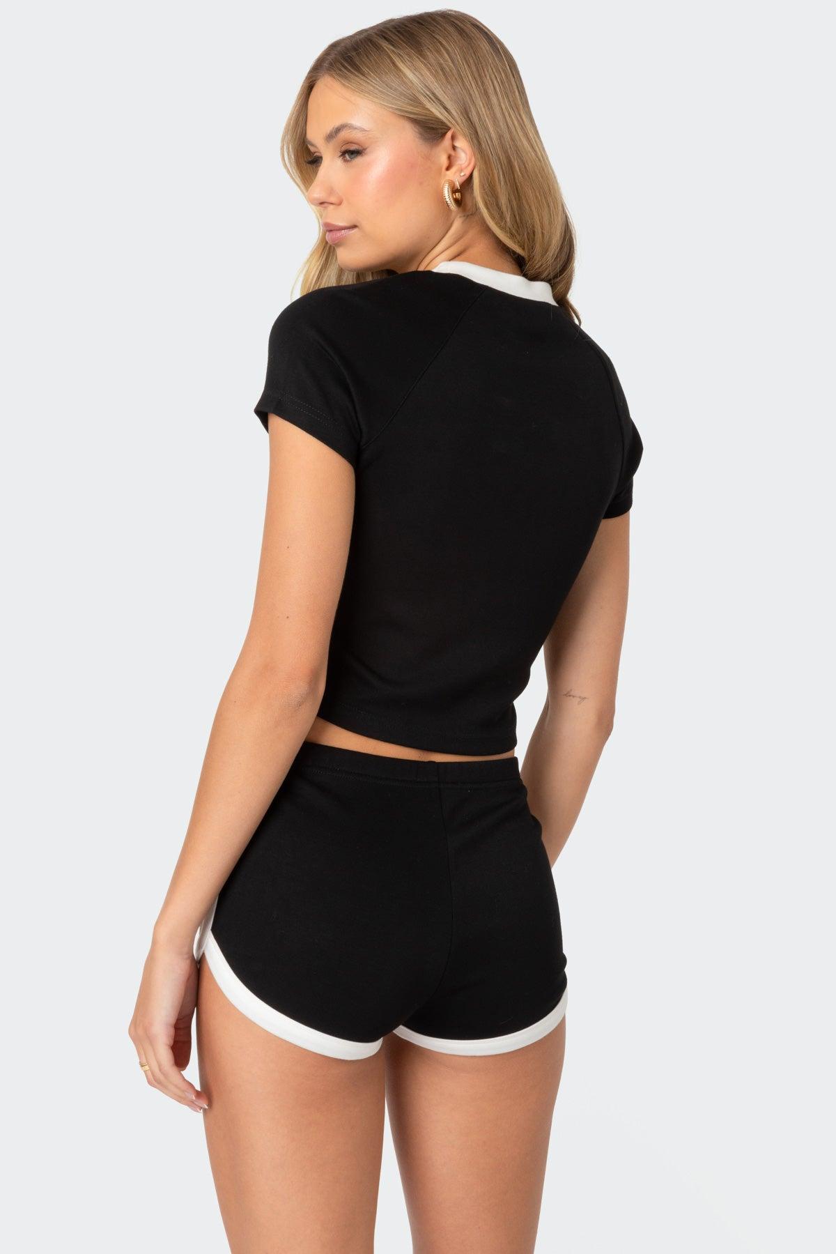 Elana Contrast Raglan Top Product Image