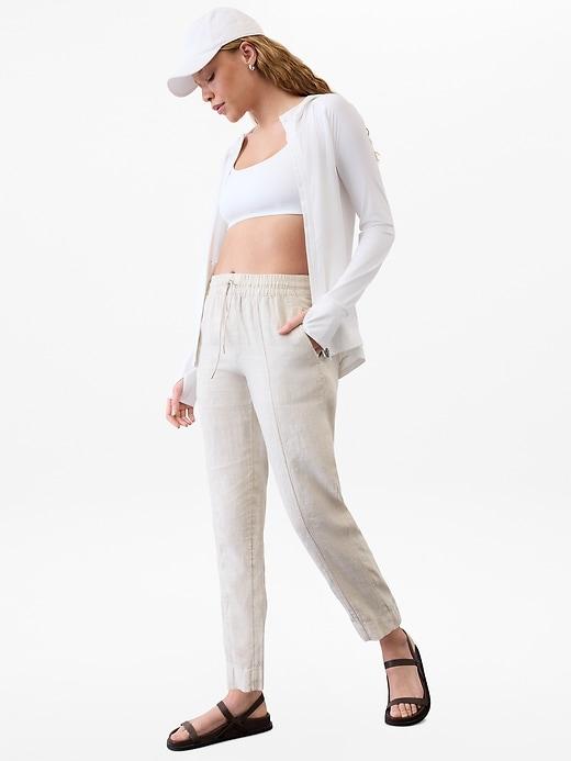 Retreat High Rise Linen Ankle Pant Product Image