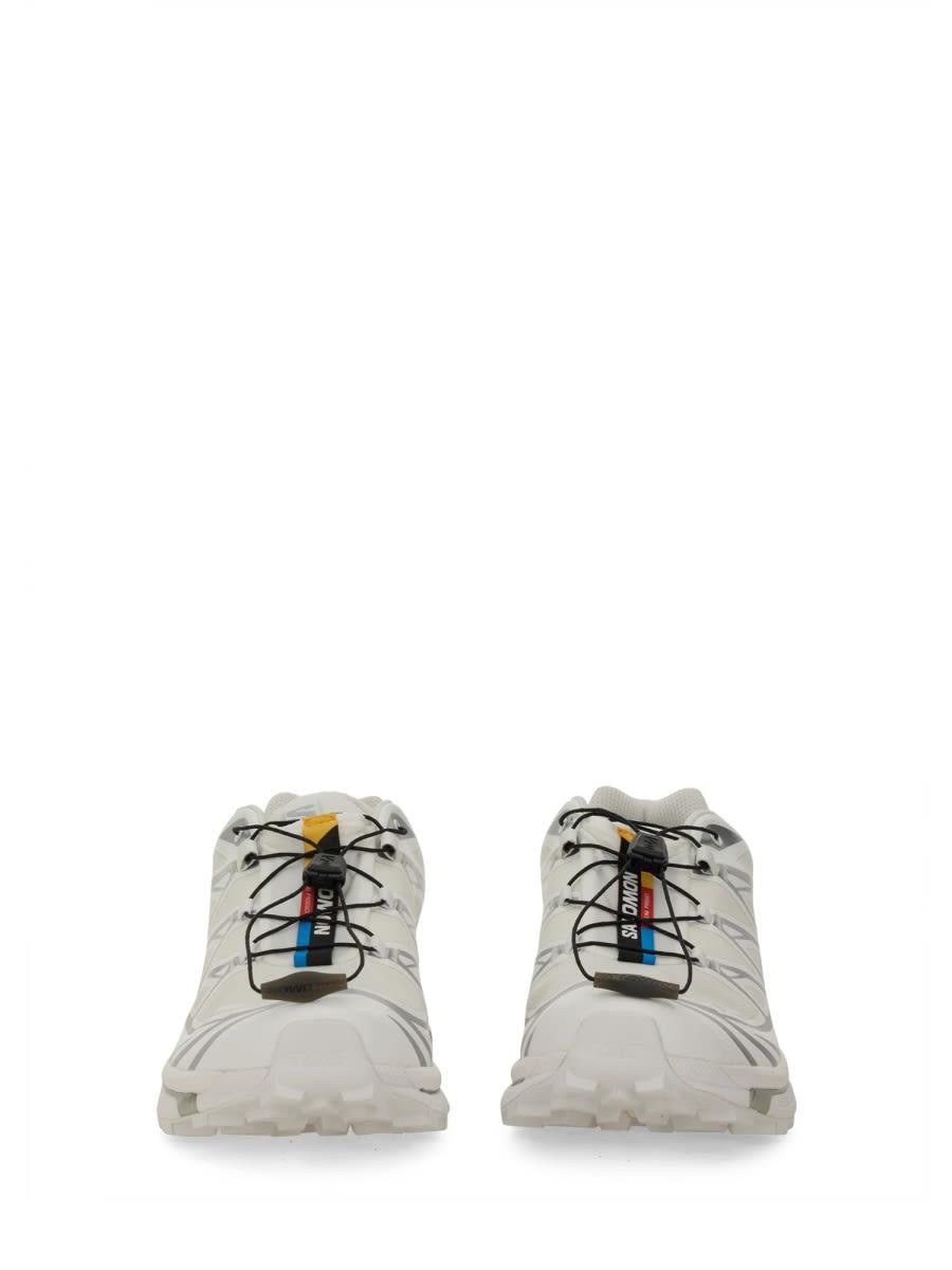 SALOMON Mens White White Silver Xt-6 Gtx Quick-lace Mesh Low-top Trainers Product Image
