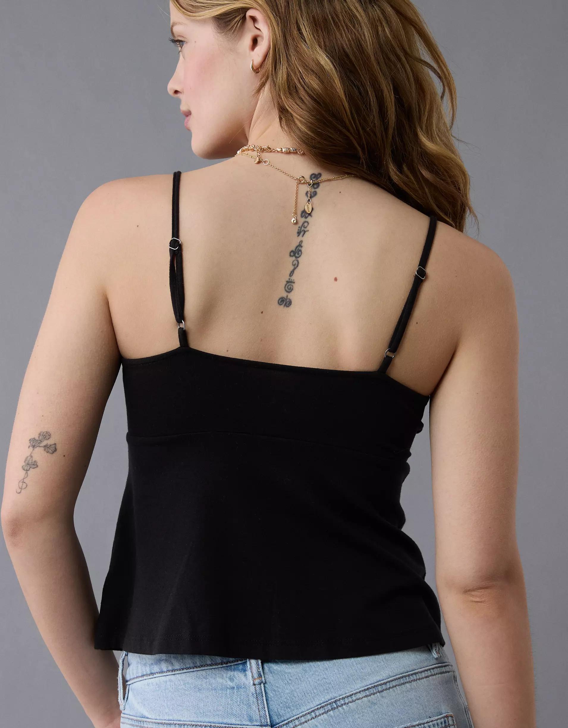 AE Cinched Sweetheart Babydoll Tank Top Product Image