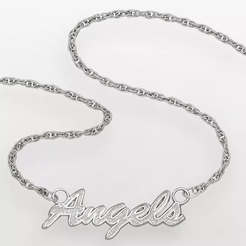 Los Angeles Angels of Anaheim Sterling Silver Script Necklace, Womens Product Image