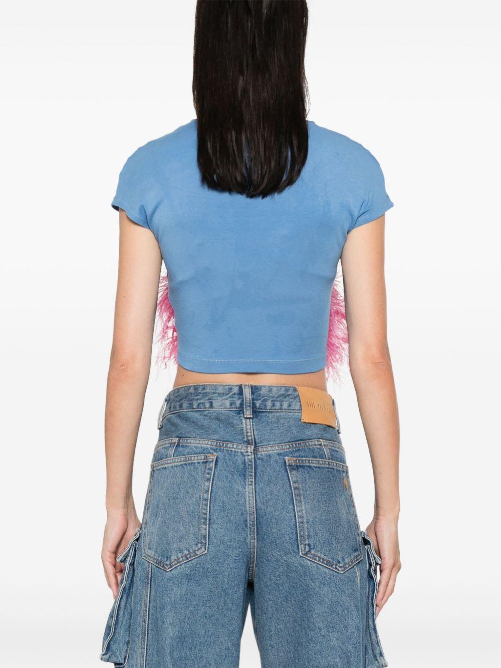 feather-detail T-shirt Product Image