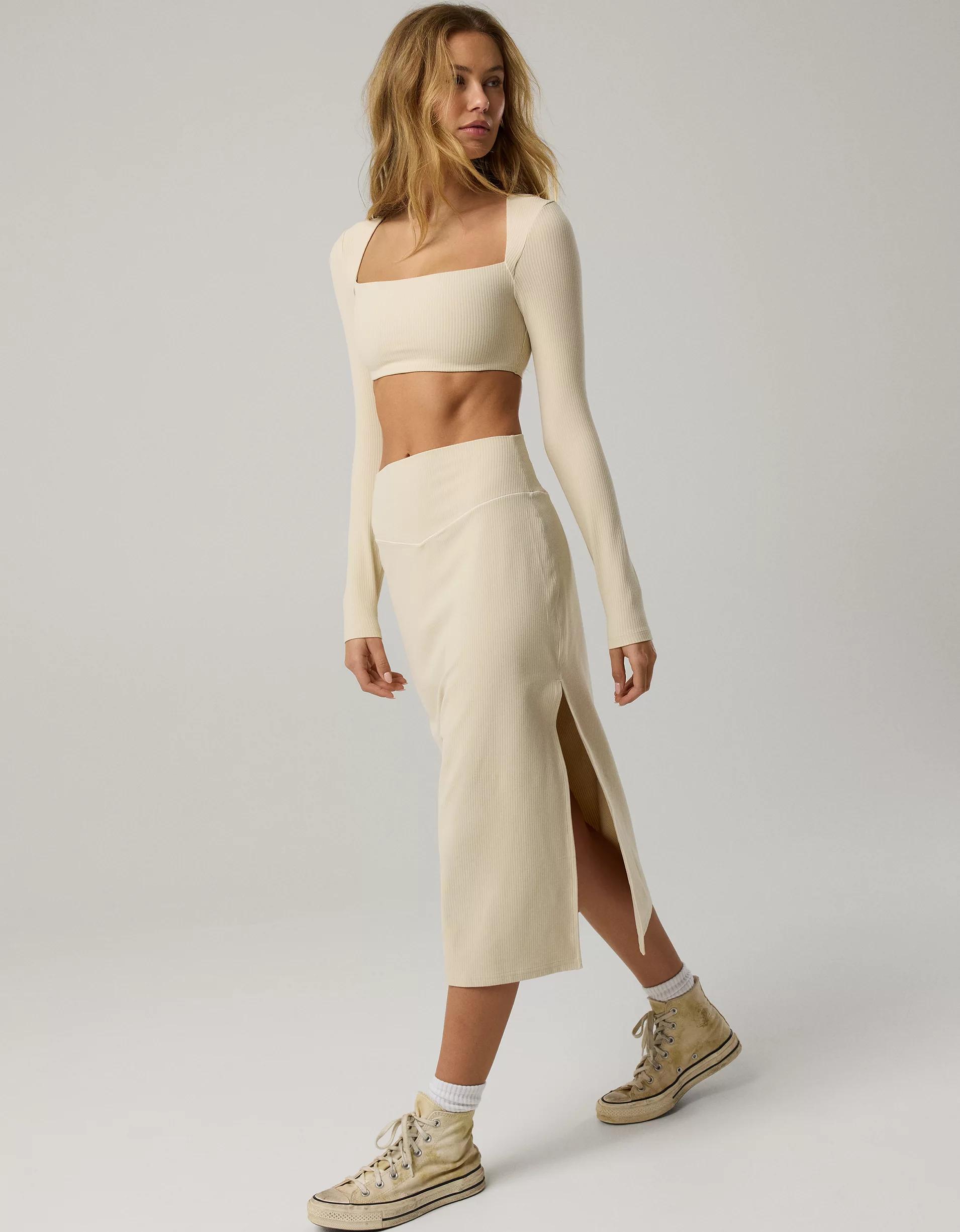 OFFLINE By Aerie Real Me XTRA Ribbed Long Sleeve Bra Top Product Image