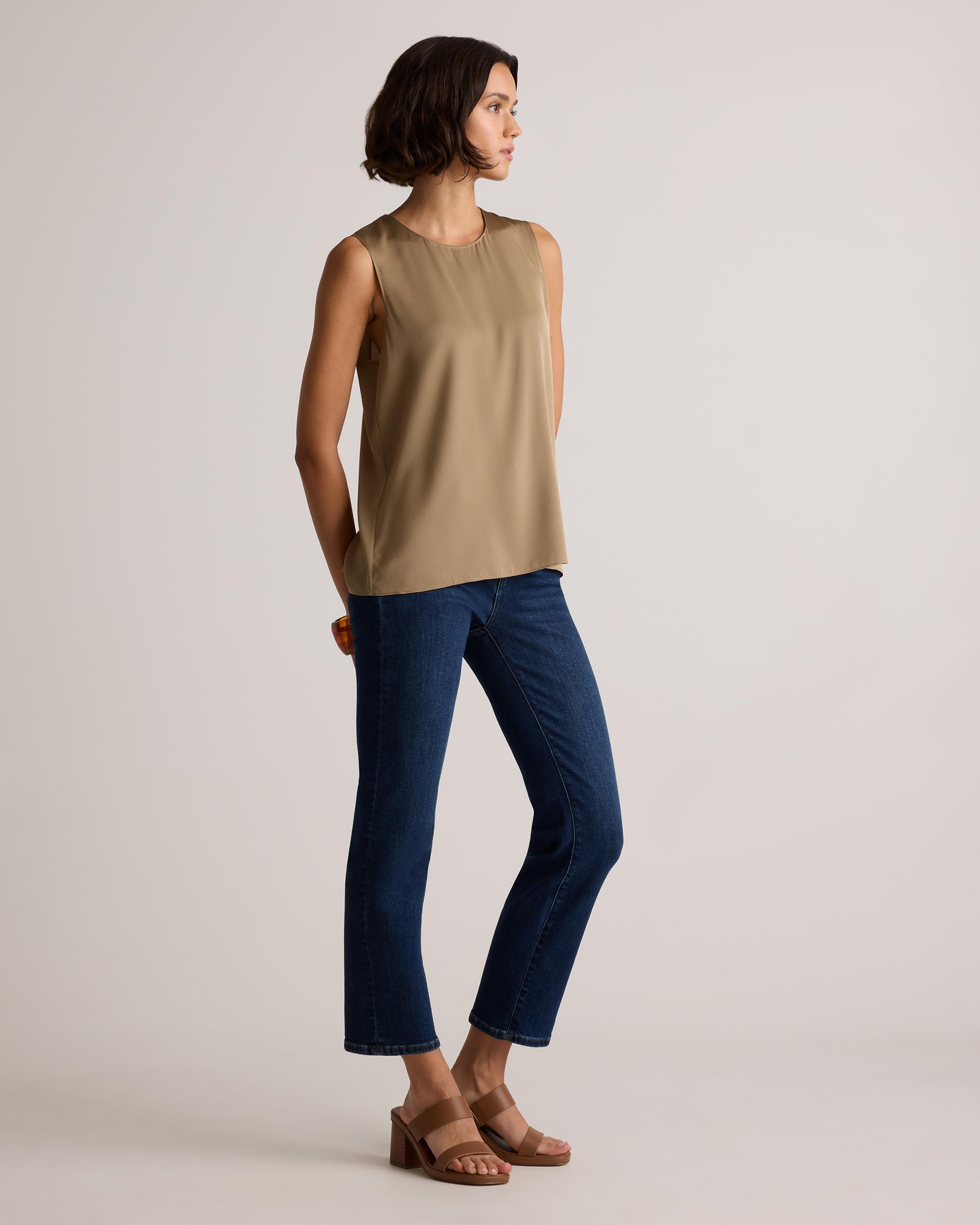 Quince | Women's Washable Stretch Silk Shell Tank Top Mulberry Silk Product Image