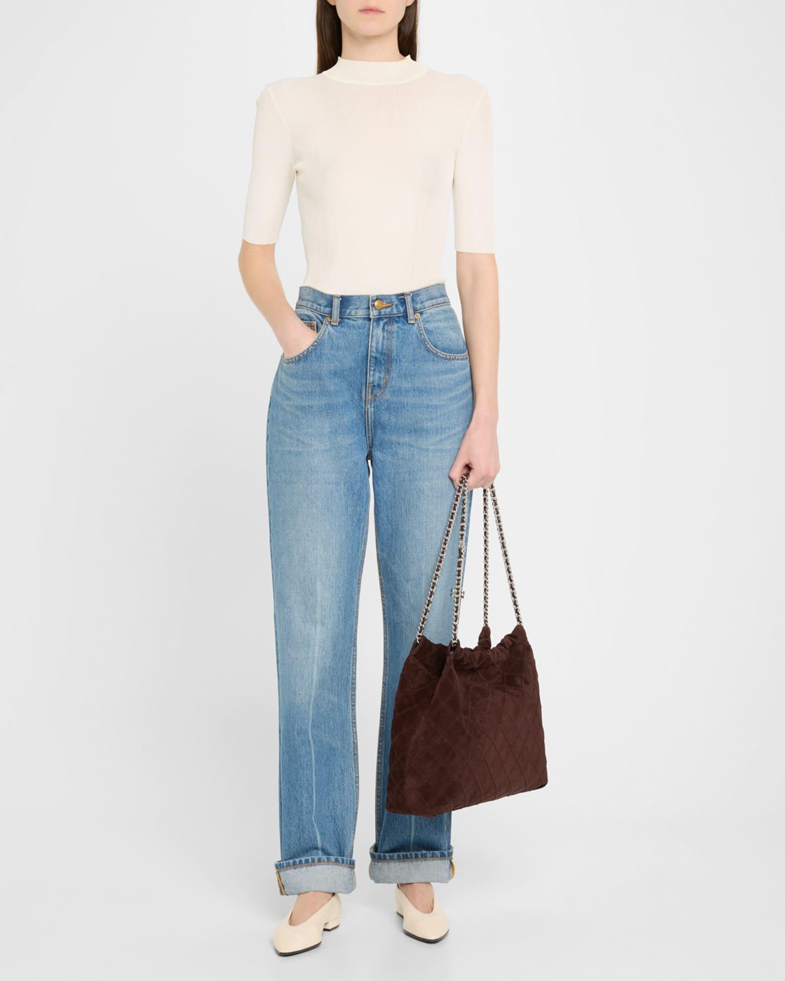 Fleming Quilted Suede Chain Hobo Bag Product Image