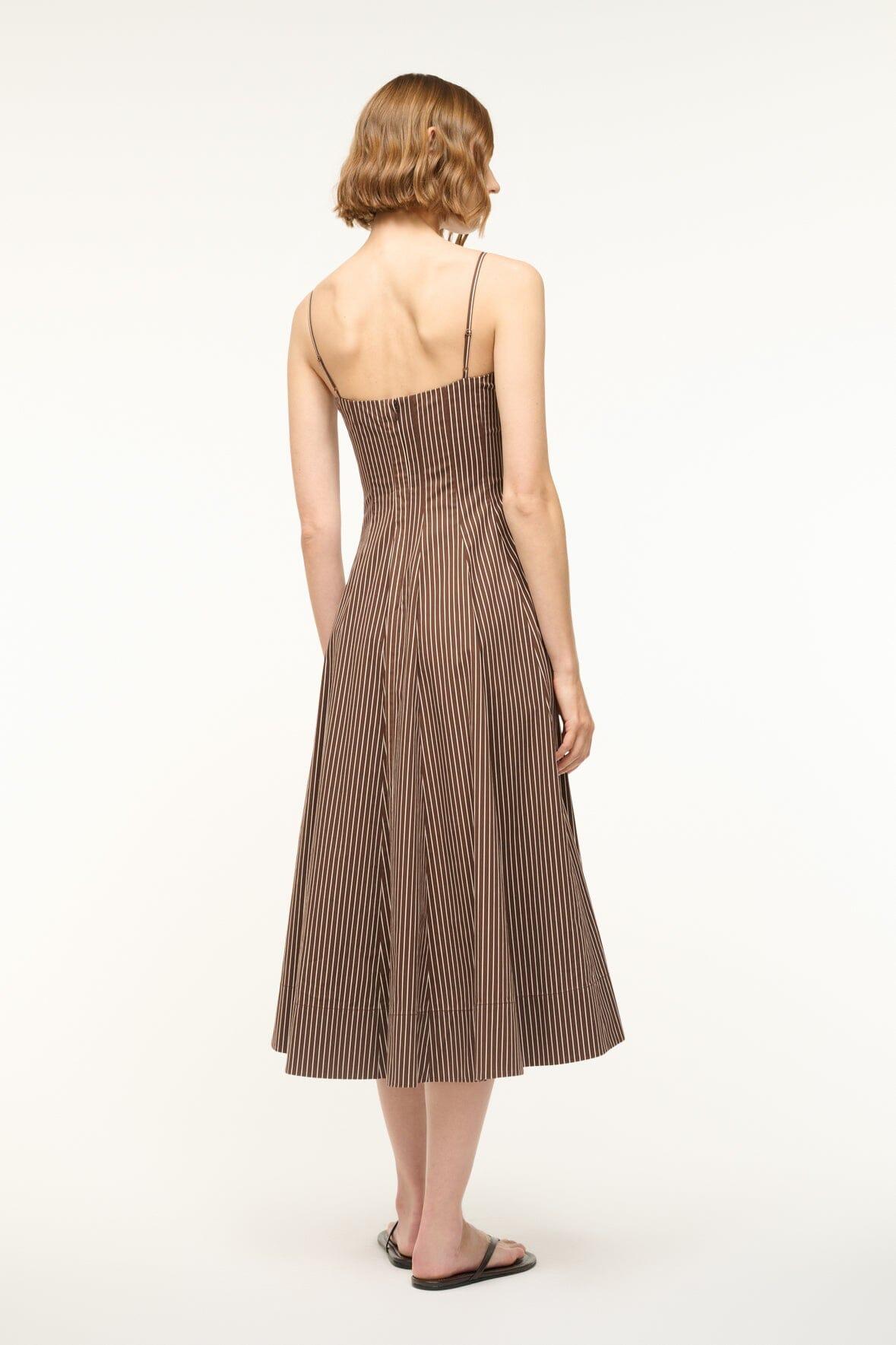 WYLIE DRESS | DARK OAK MICRO STRIPE Product Image