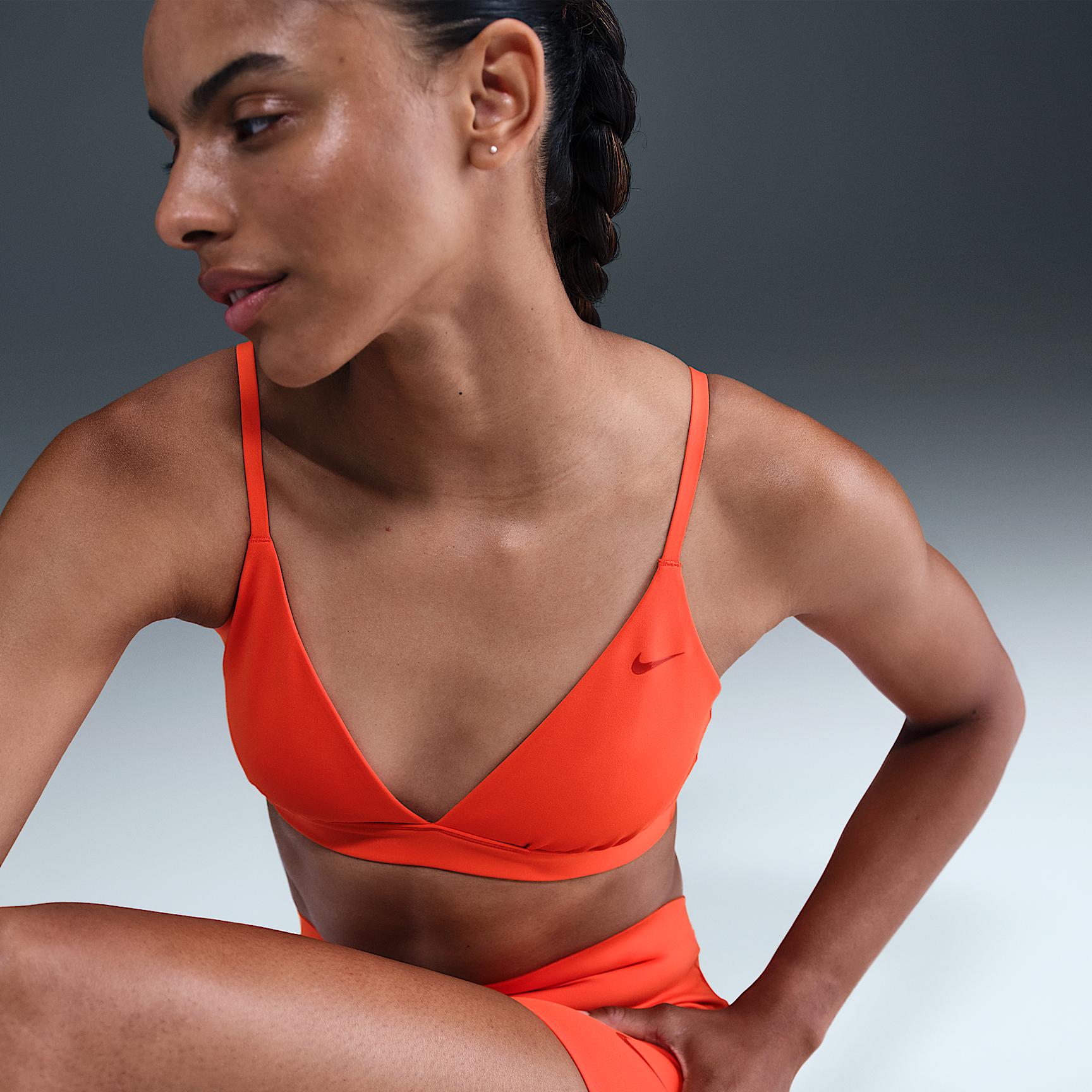 Nike Womens Form Light-Support Non-Padded Triangle Sports Bra | HQ7003-633 Product Image