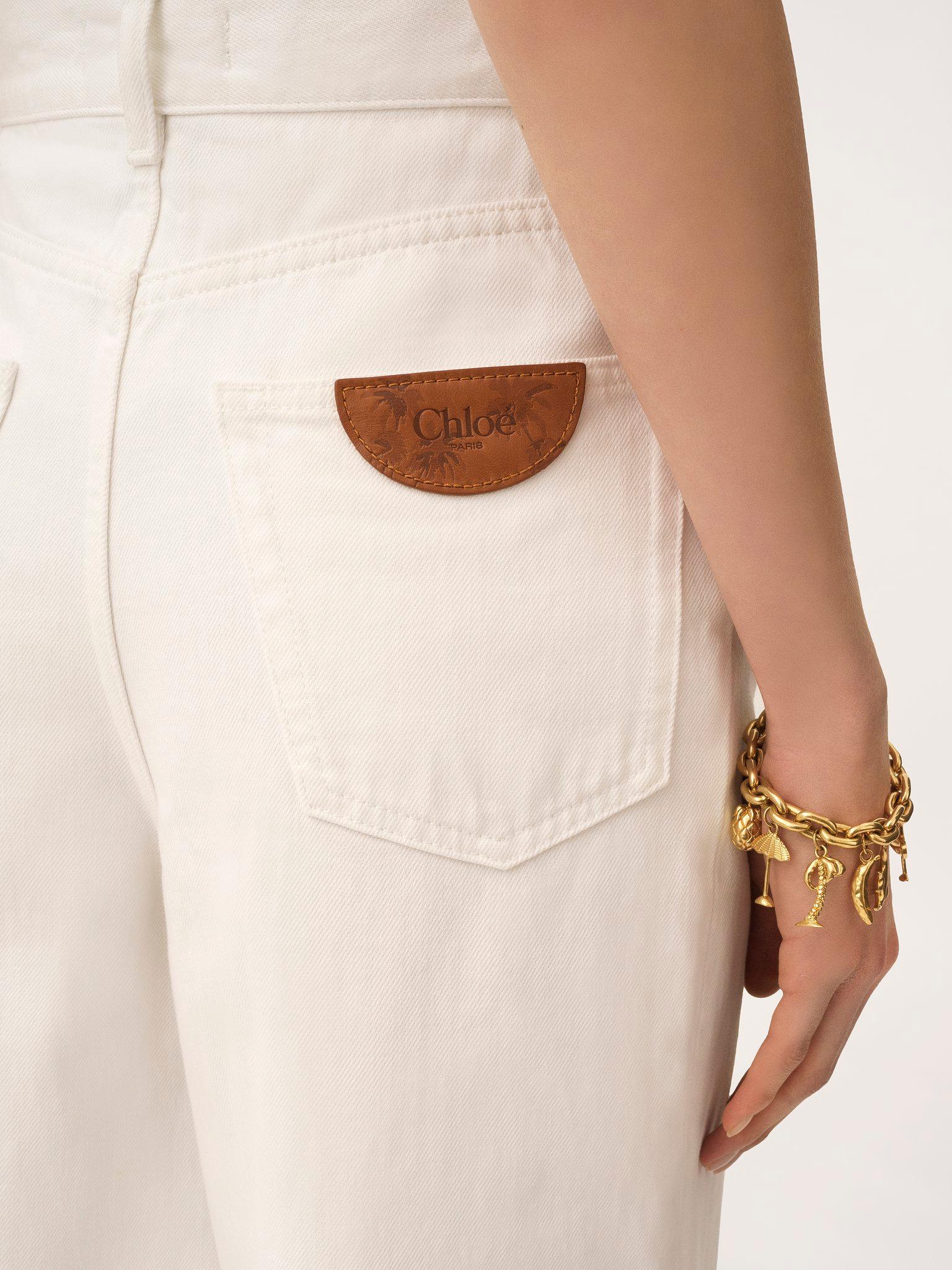 High-rise wide-leg jeans in denim Product Image