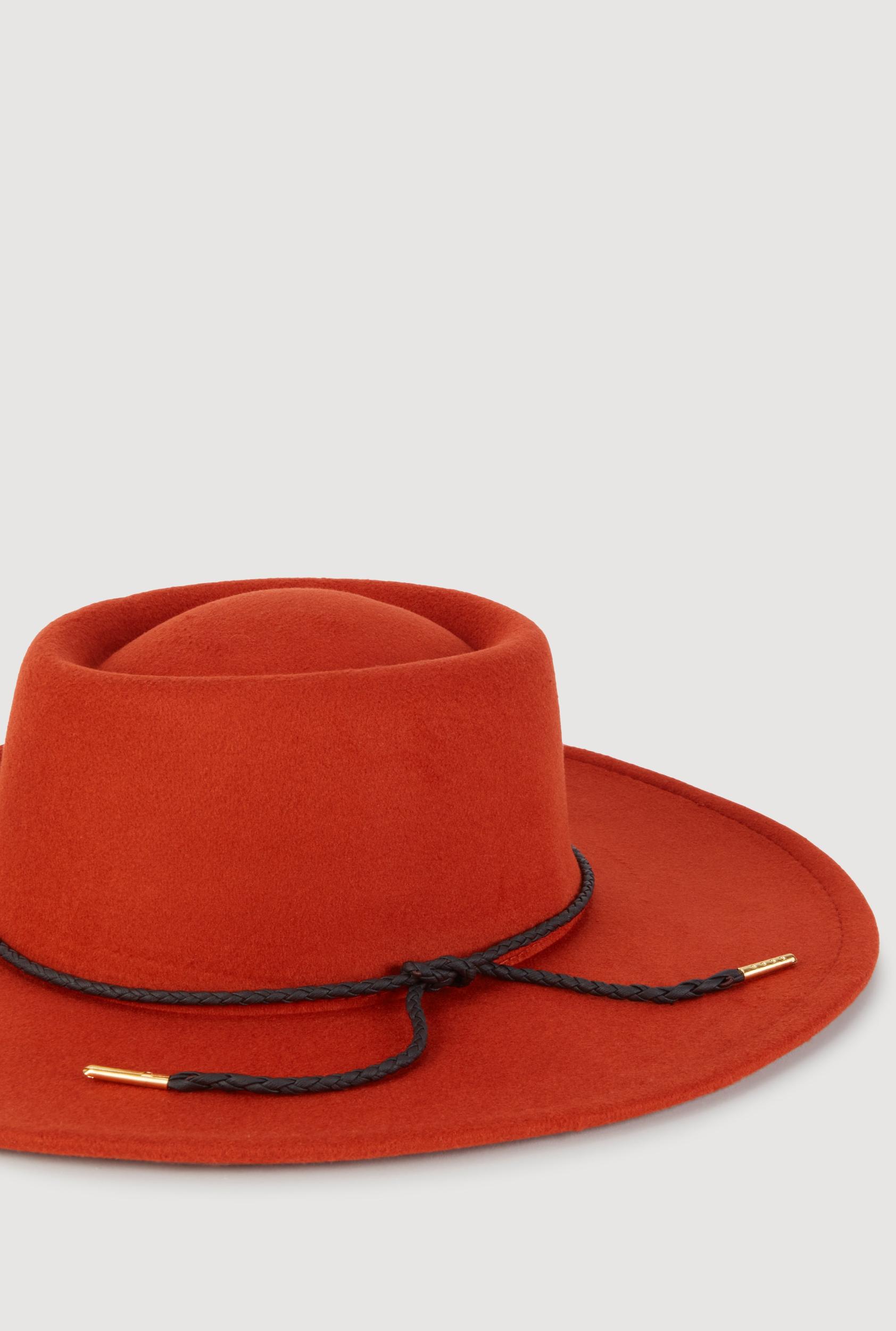 Faux Suede Braided Cord Detail Panama Hat Female Product Image