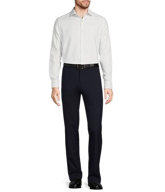 Murano Slim Herringbone Long Sleeve Woven Shirt Product Image