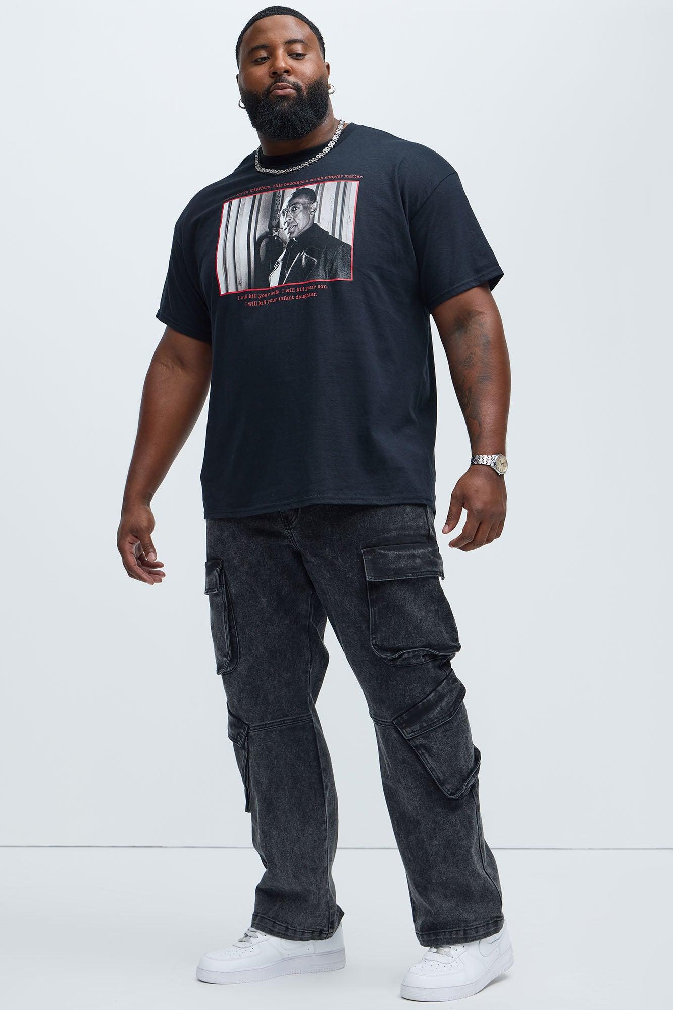 Black Jack Mike Straight Cargo Jeans - Black Wash Product Image