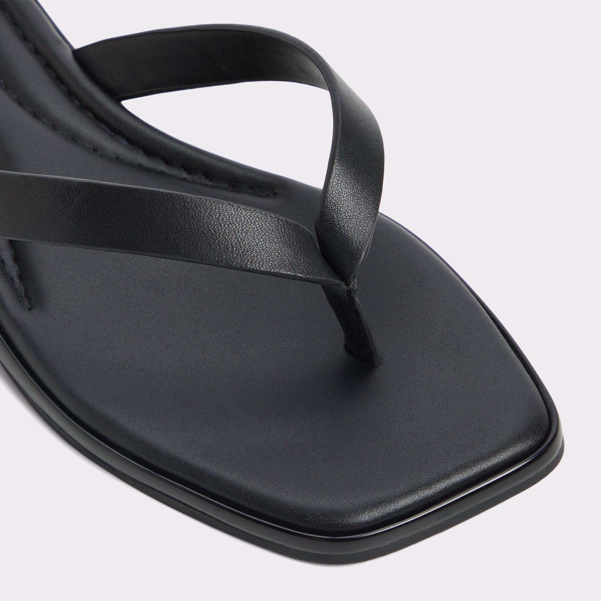 Theao Black Women's Flat Sandals | ALDO US Product Image