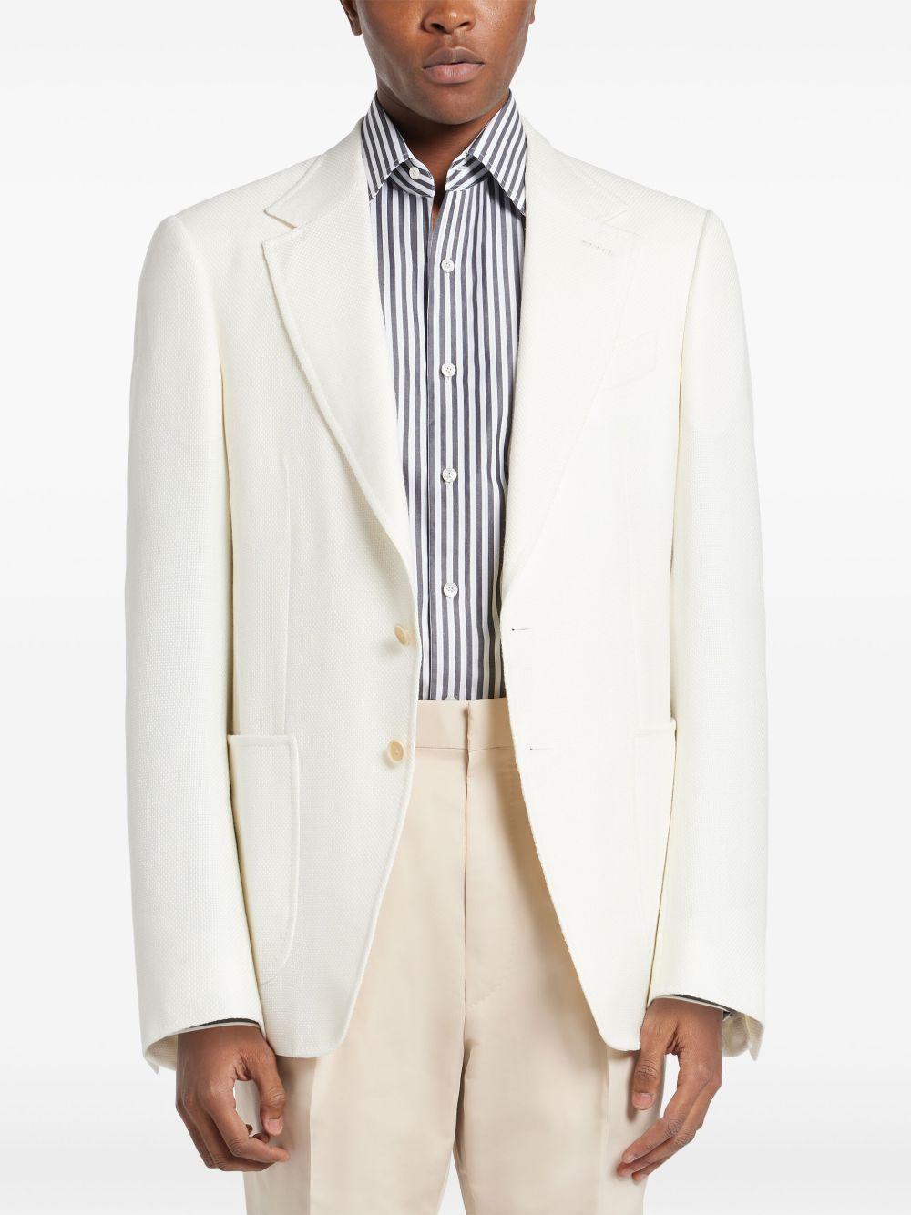 TOM FORD Basket Weave Shelton Jacket In White Product Image