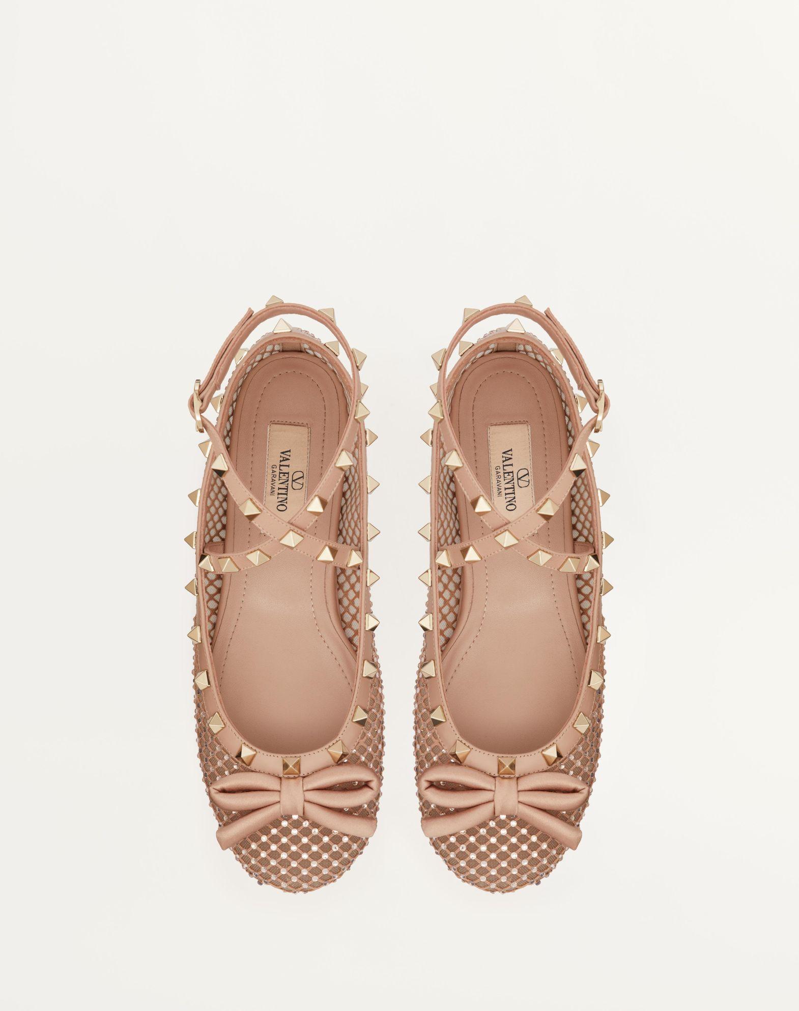 Rockstud Mesh Ballerina With Crystals Product Image