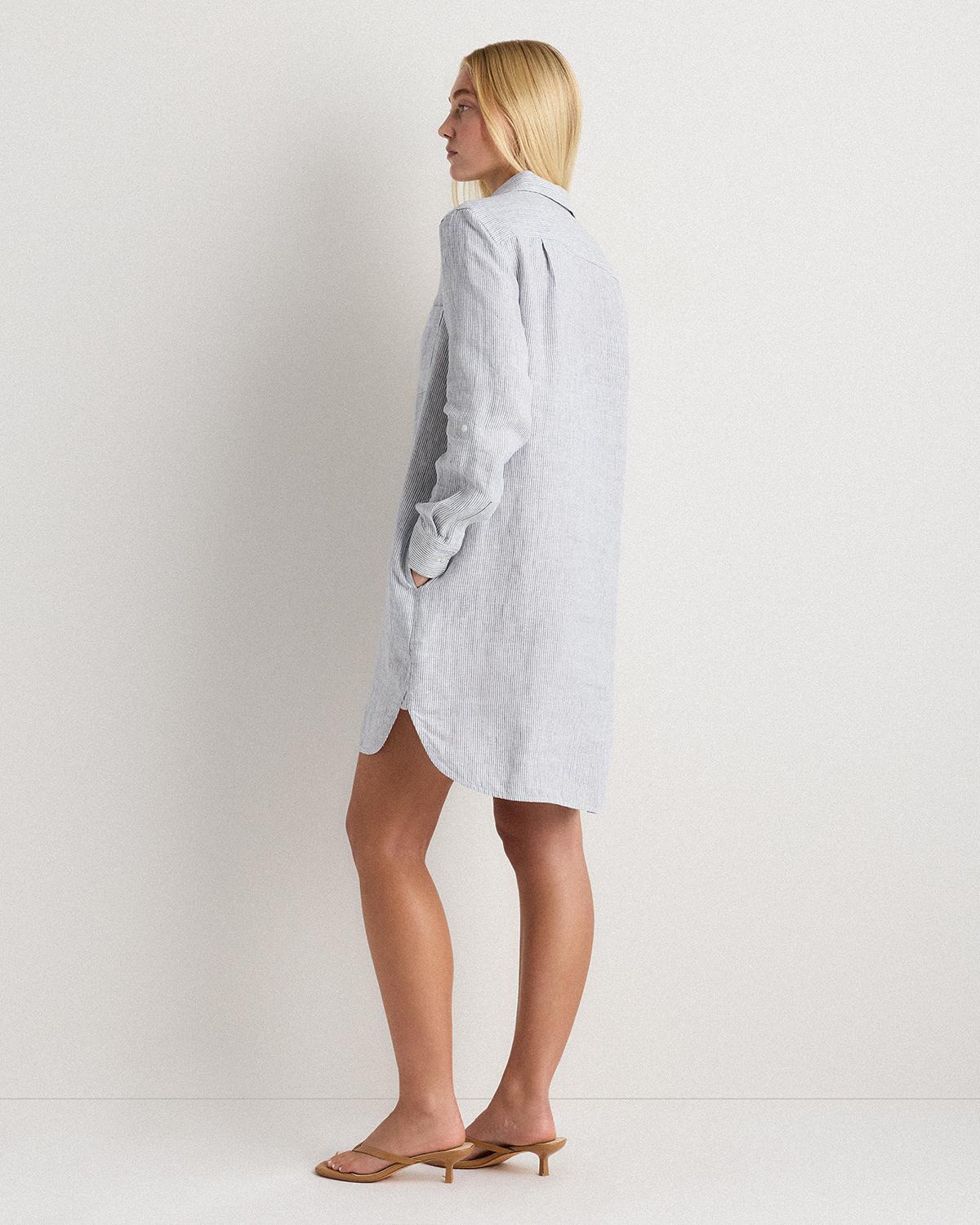Quince | Women's 100% European Linen Shirt Dress Size XS, Organic Linen Product Image