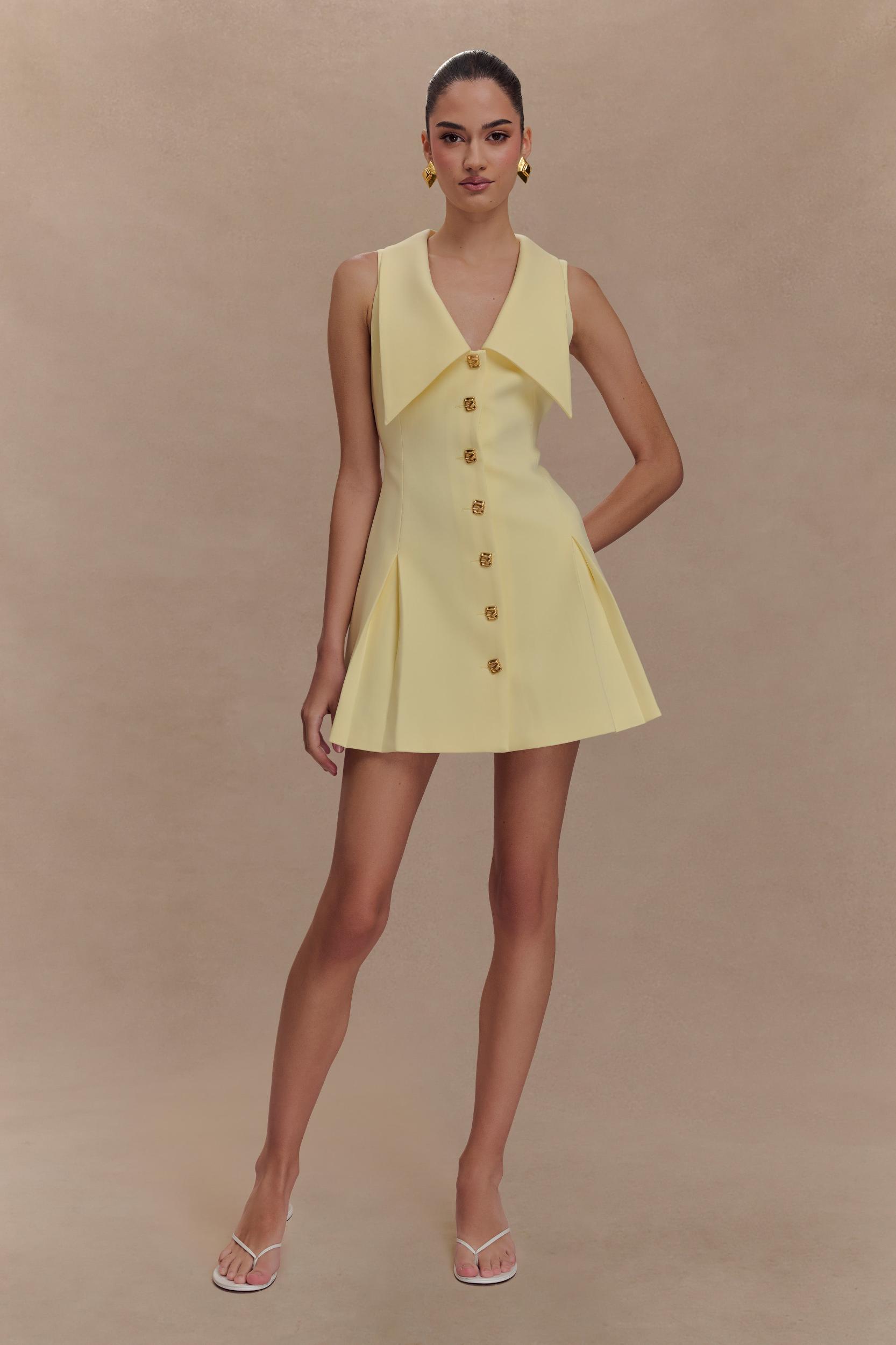 Oli Sleeveless Mini Dress - Lemon Product Image