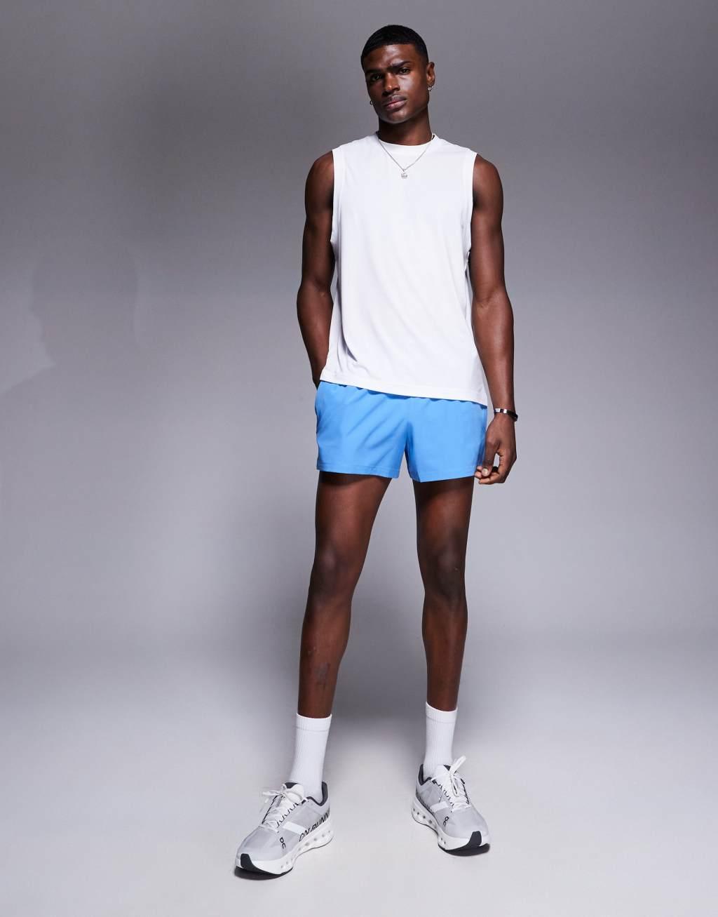 4505 quick dry performance jersey back graphic running tank in white Product Image