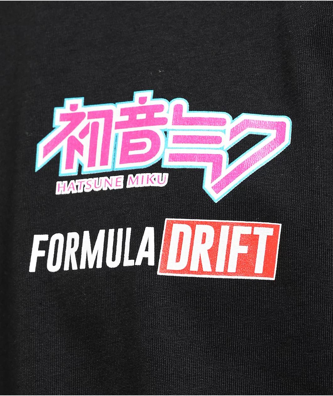 Formula DRIFT x Good Smile Racing Miku Black T-Shirt Product Image