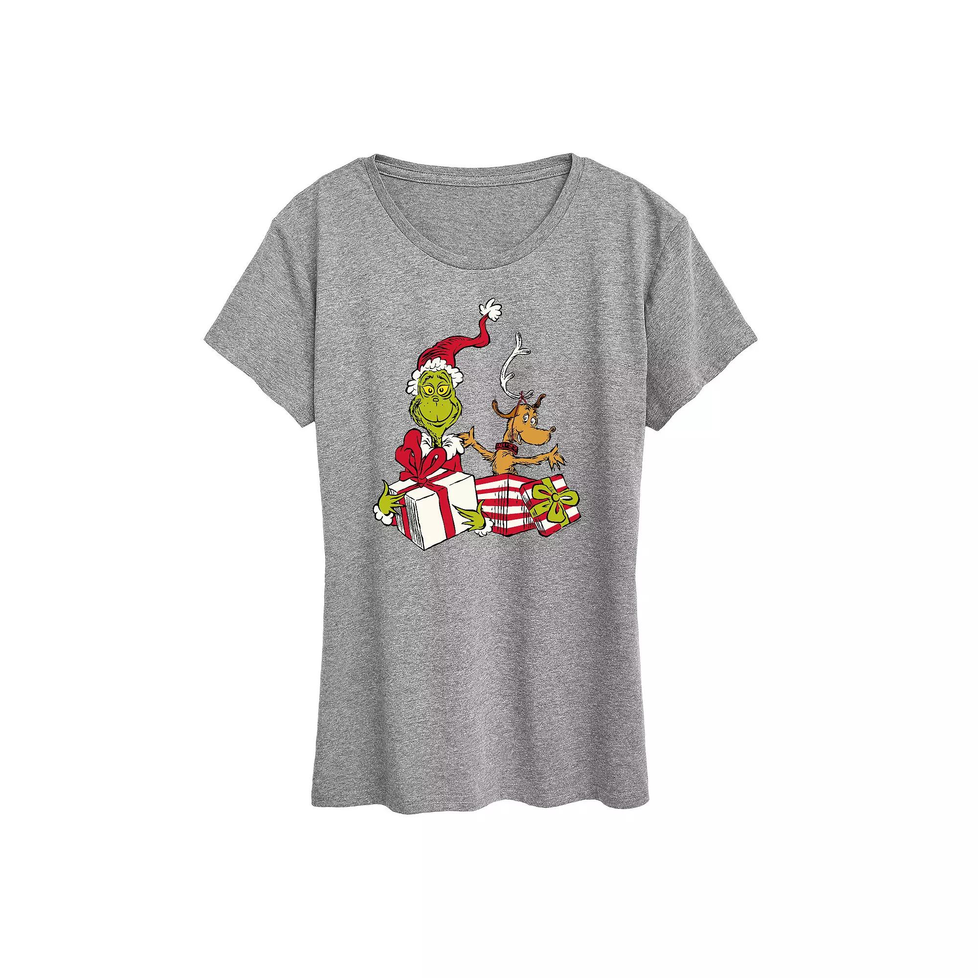 Women's Dr. Seuss The Grinch Max and Grinch Graphic Tee, Girl's,  Product Image