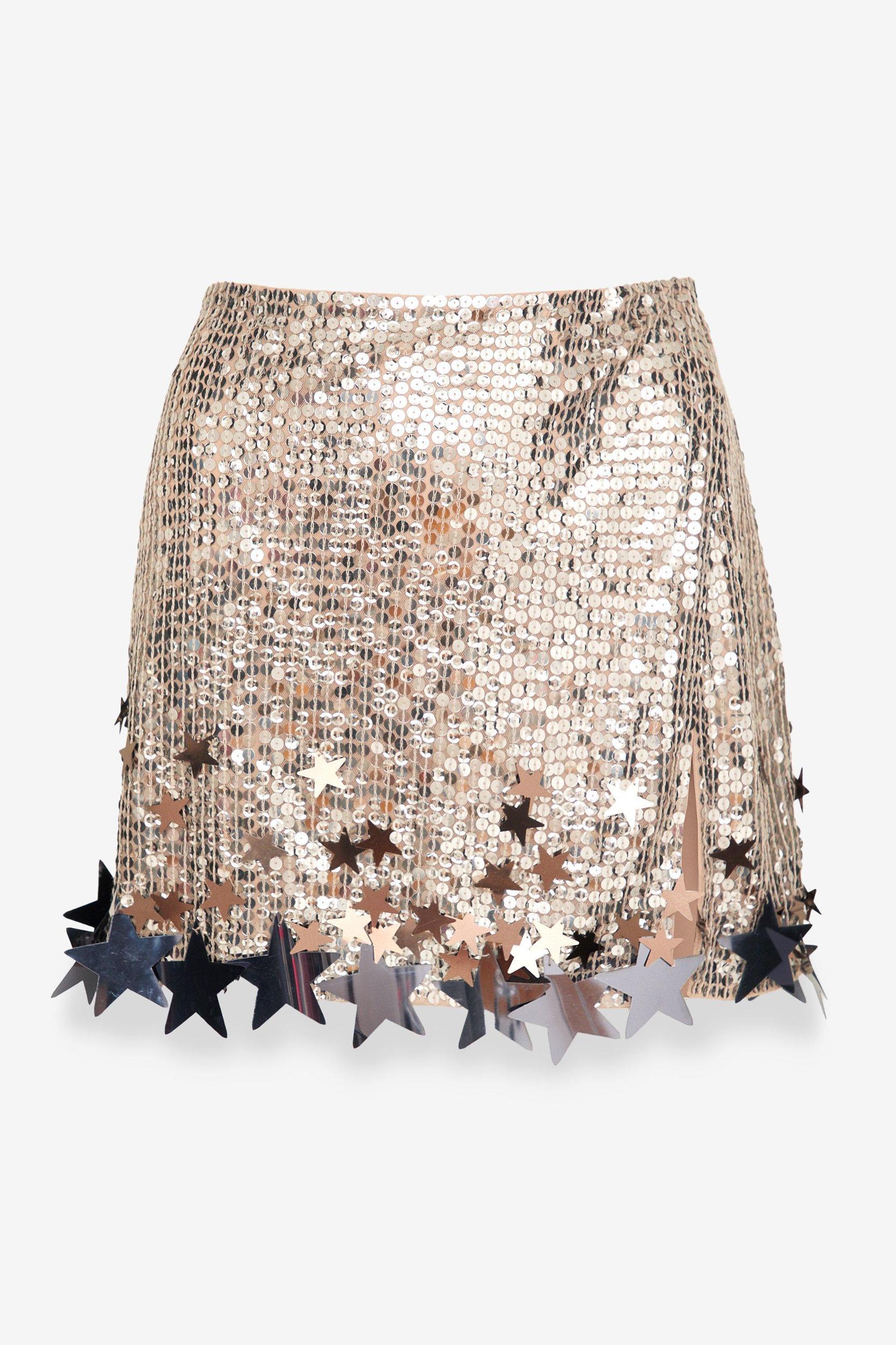 Limited Embellished Star Trim Mini Skirt Product Image