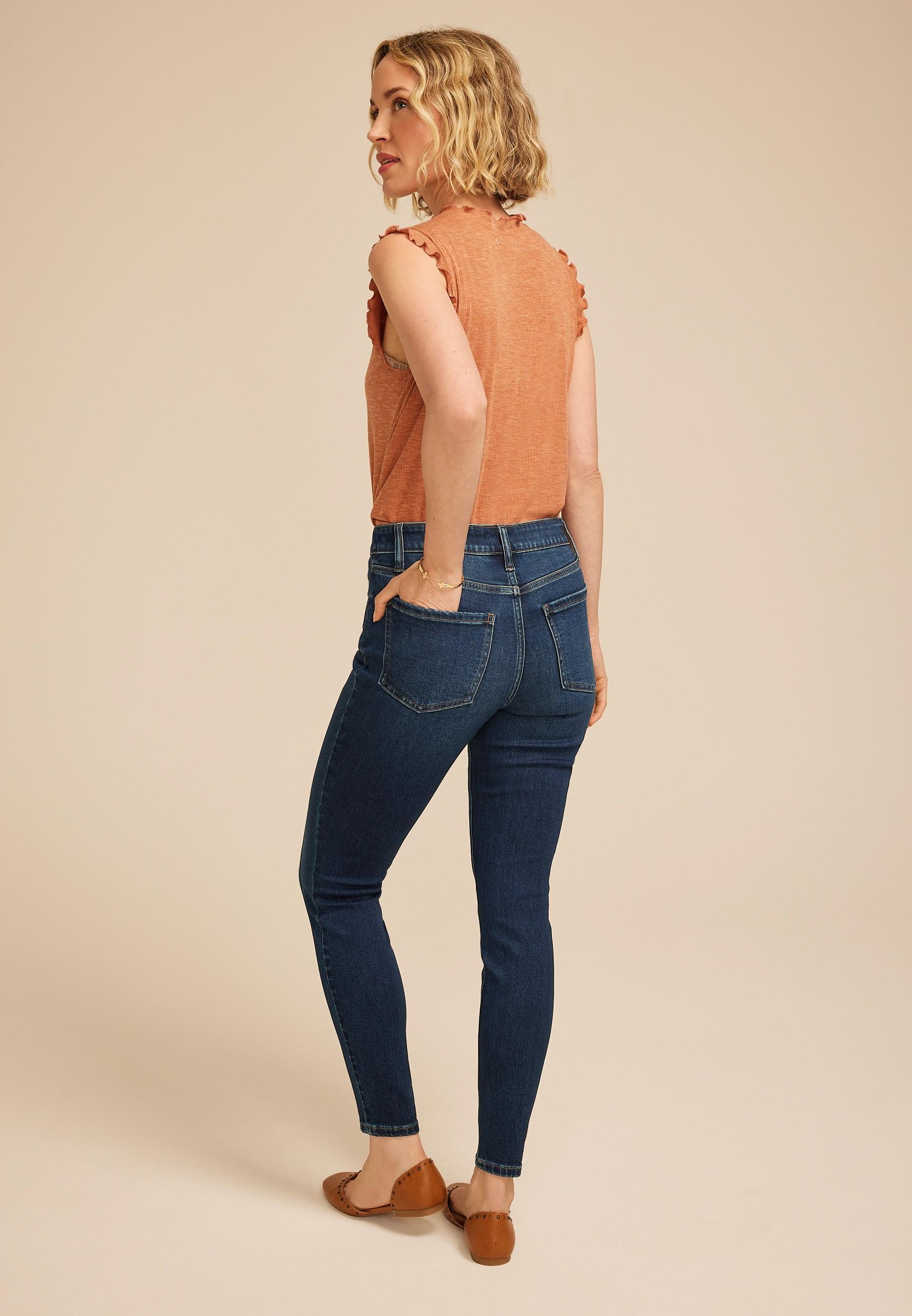 m jeans by maurices™ Dark High Rise Side Seam Jegging Product Image