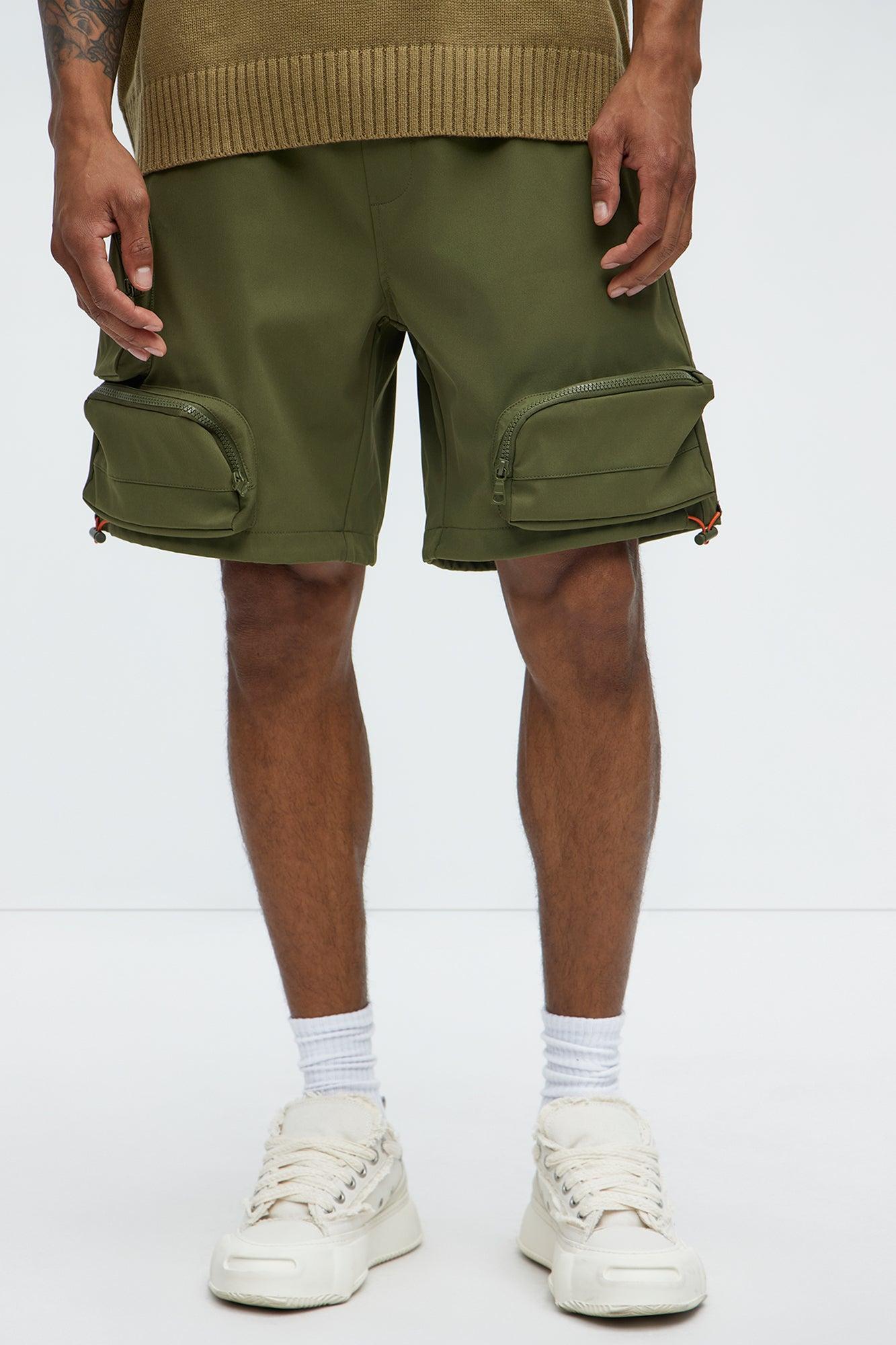 Gone Fishing Cargo Shorts - Olive Product Image
