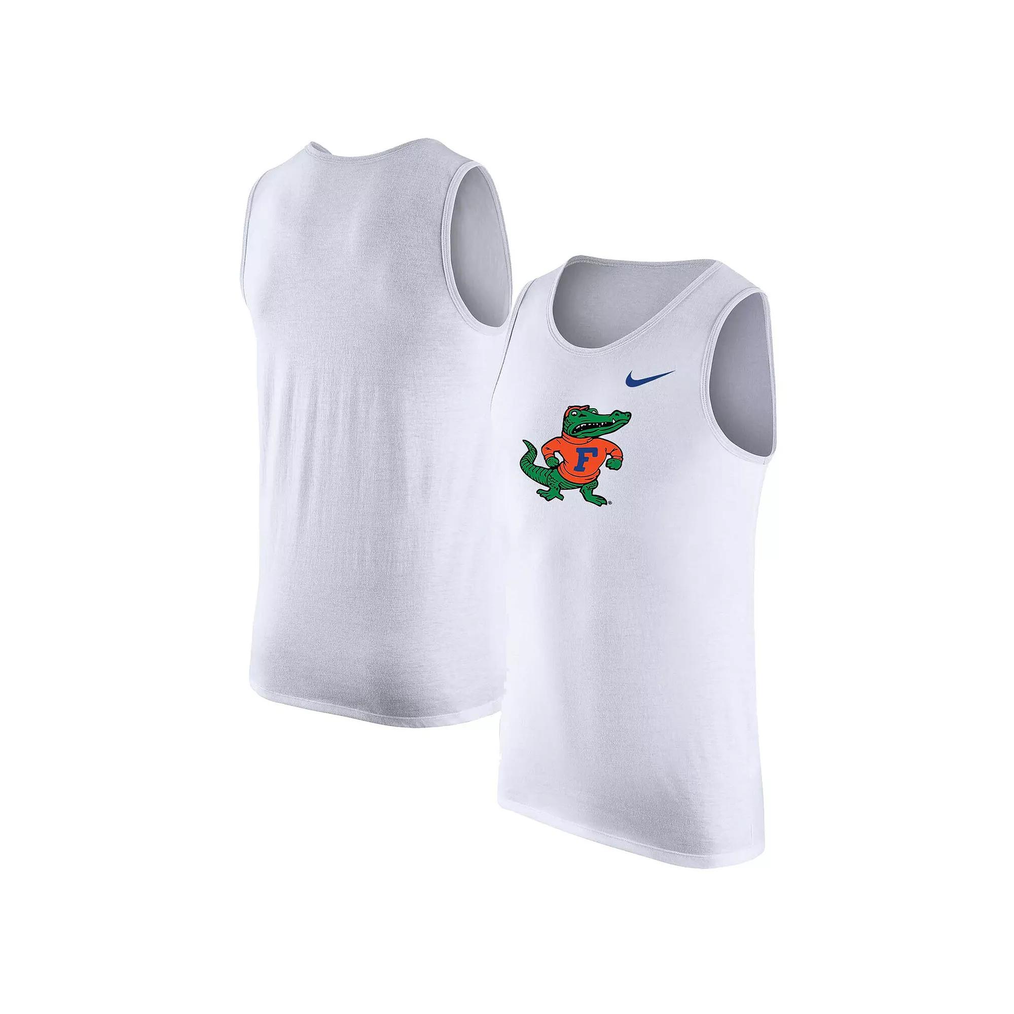 Men's Nike White Florida Gators Vintage Logo Performance Tank Top,  Product Image