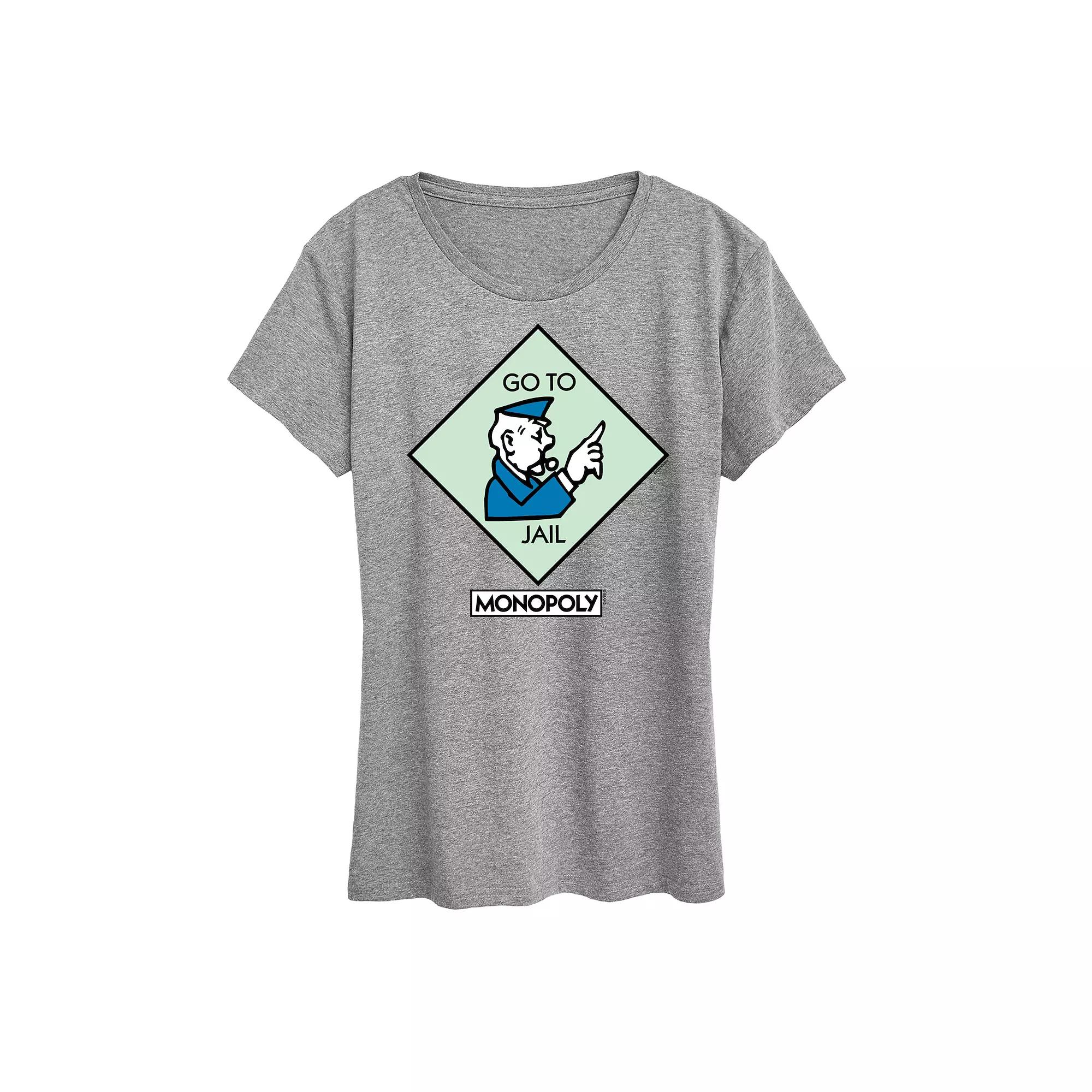 Women's Monopoly Go To Jail Square Graphic Tee by Hasbro,  Product Image