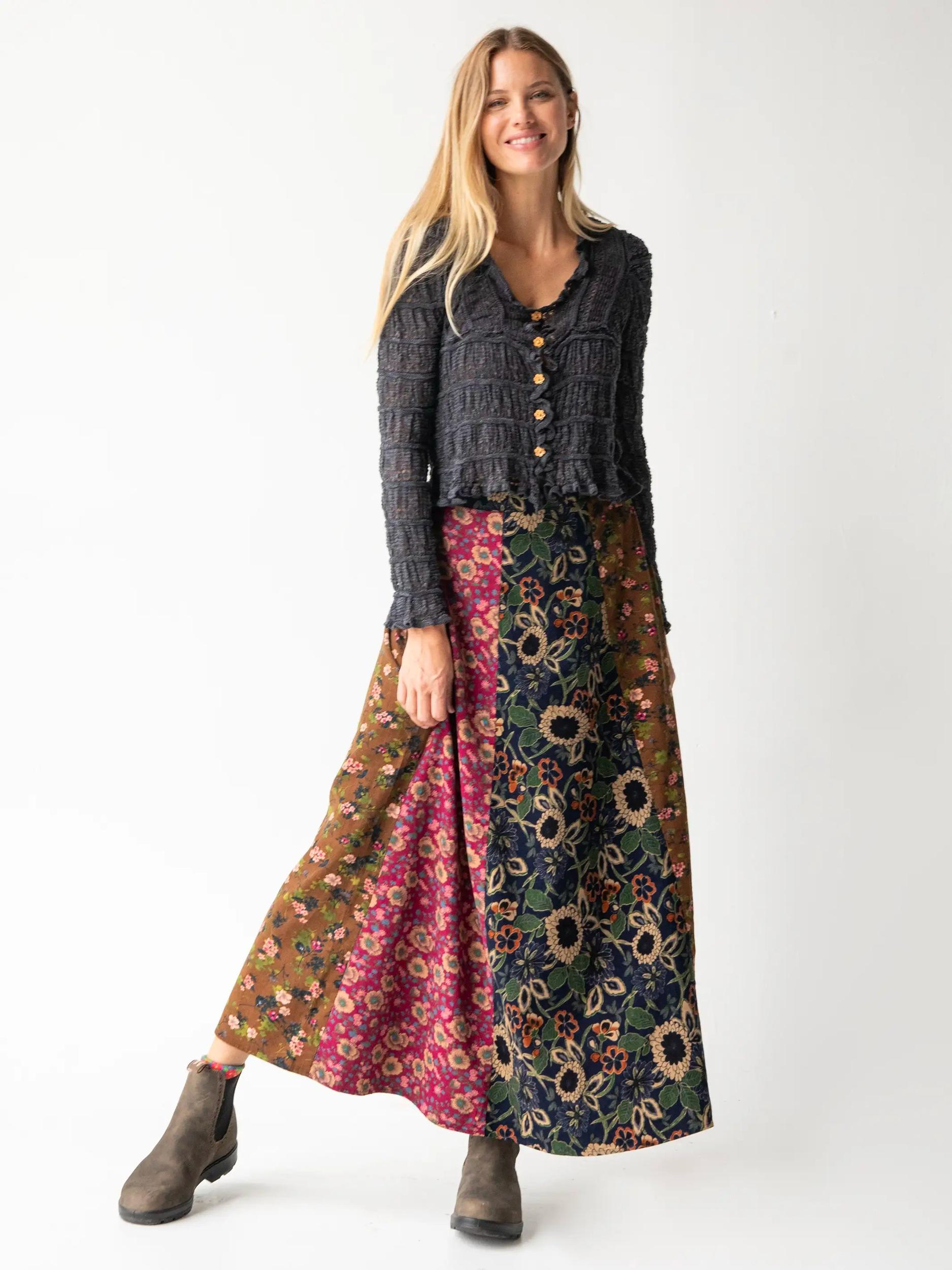 Juliet Ruffle Sweater Top - Slate Product Image