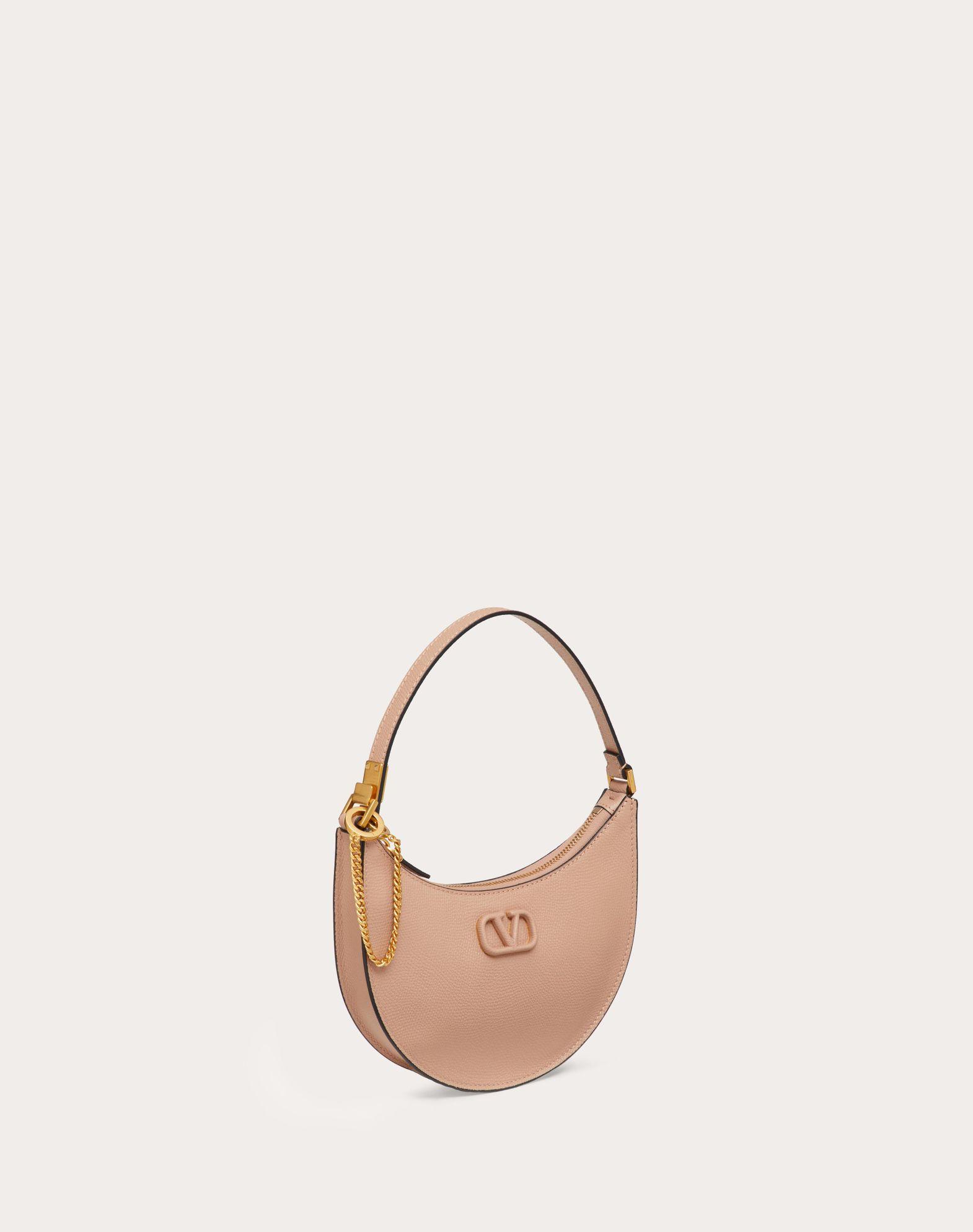 Mini Vlogo Signature Grainy Calfskin Hobo Bag Product Image