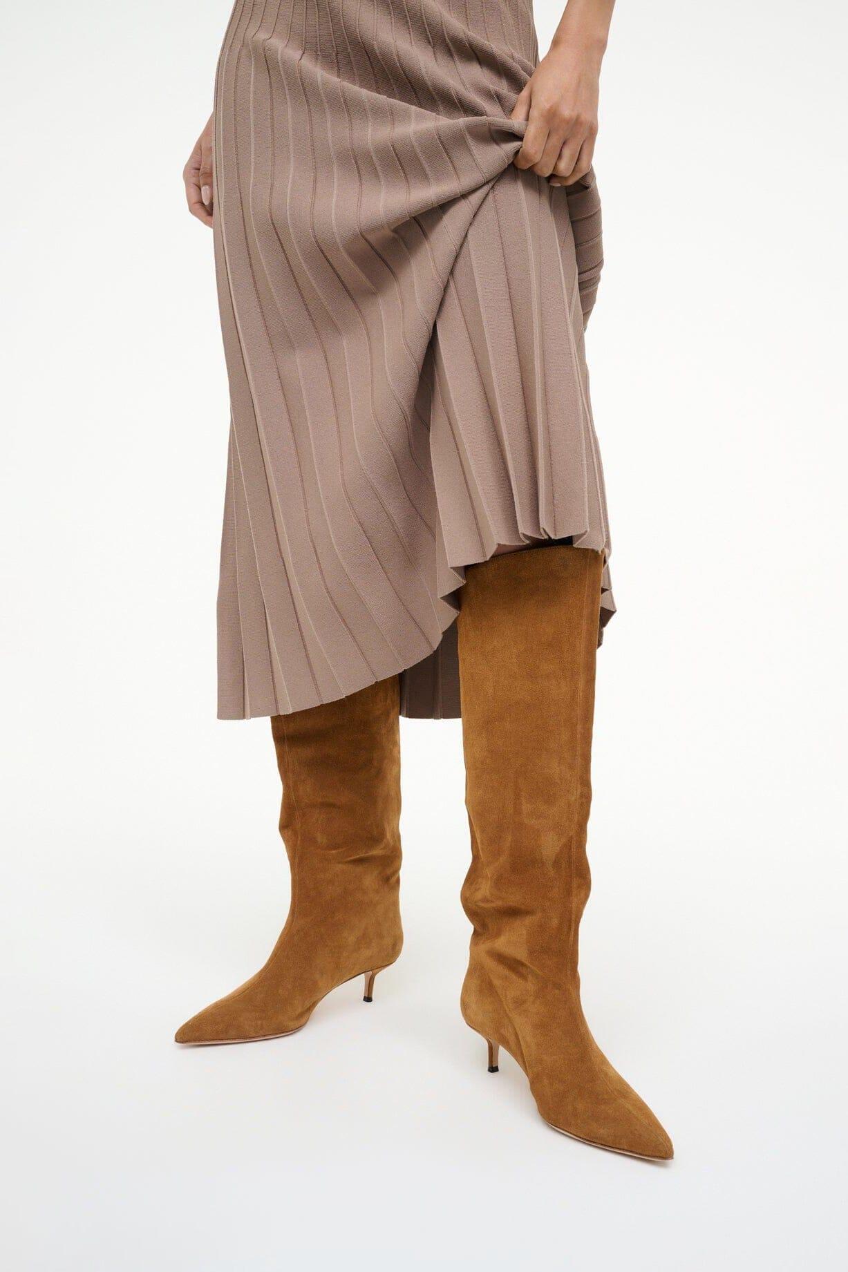 SEBASTIAN KITTEN HEEL BOOT | TAN Product Image