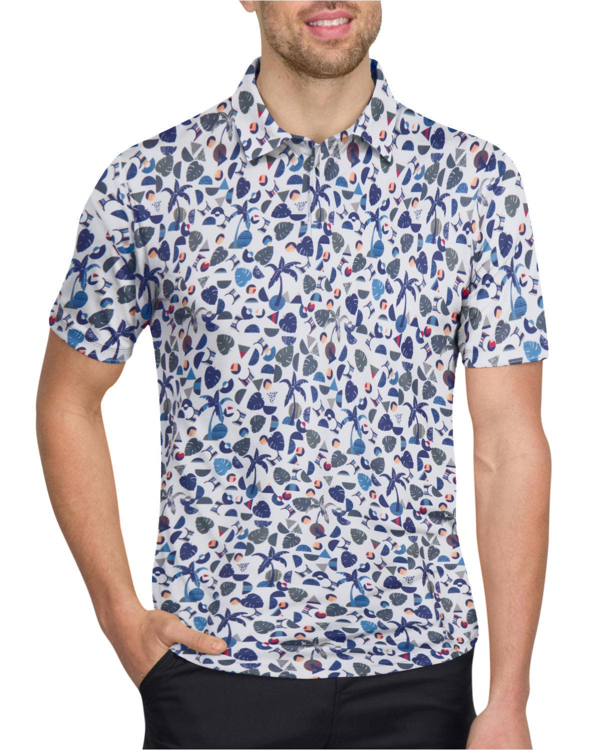 Three Sixty Six Men’s Print Golf Polos Product Image