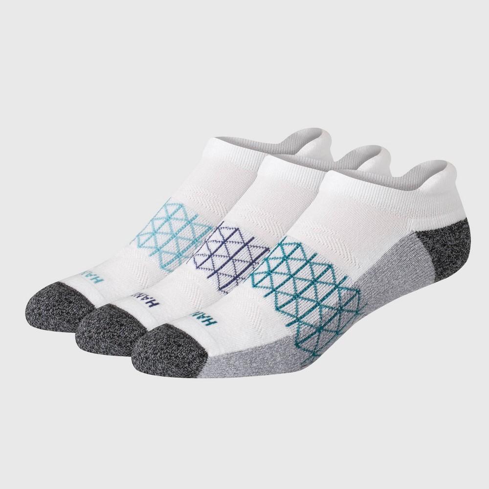 Hanes Men's 3pk Absolute Active Cushioned Heel Shield Socks - White/Black 6-12: Low Cut, Arch Support, Seamless Toe Product Image