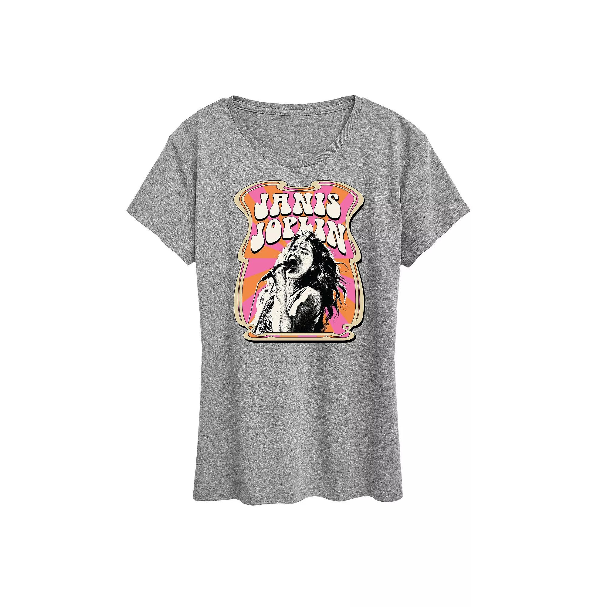 Women's Janis Joplin Poster Style Graphic Tee, Girl's,  Product Image