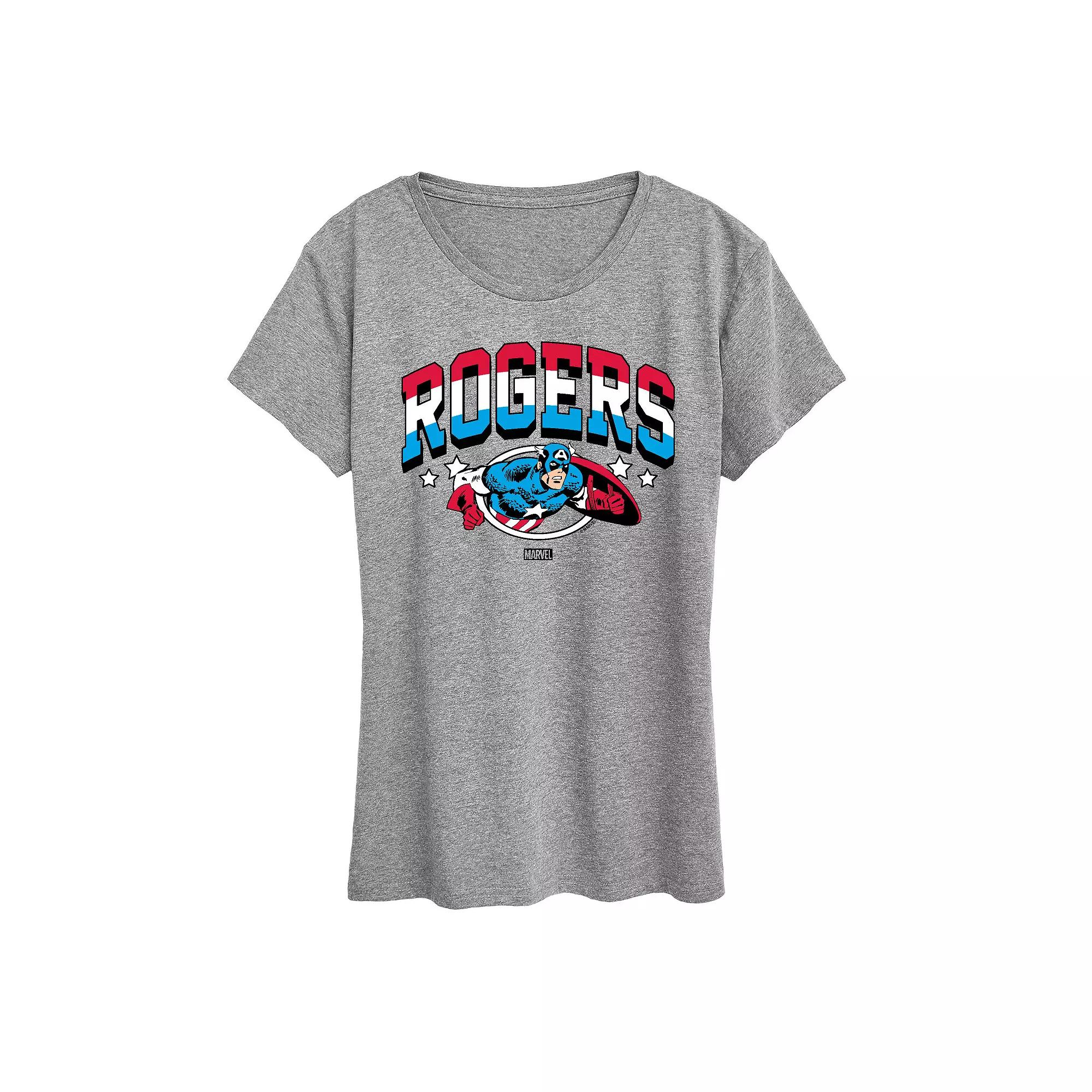 Women's Marvel Captain America Rogers Graphic Tee,  Product Image