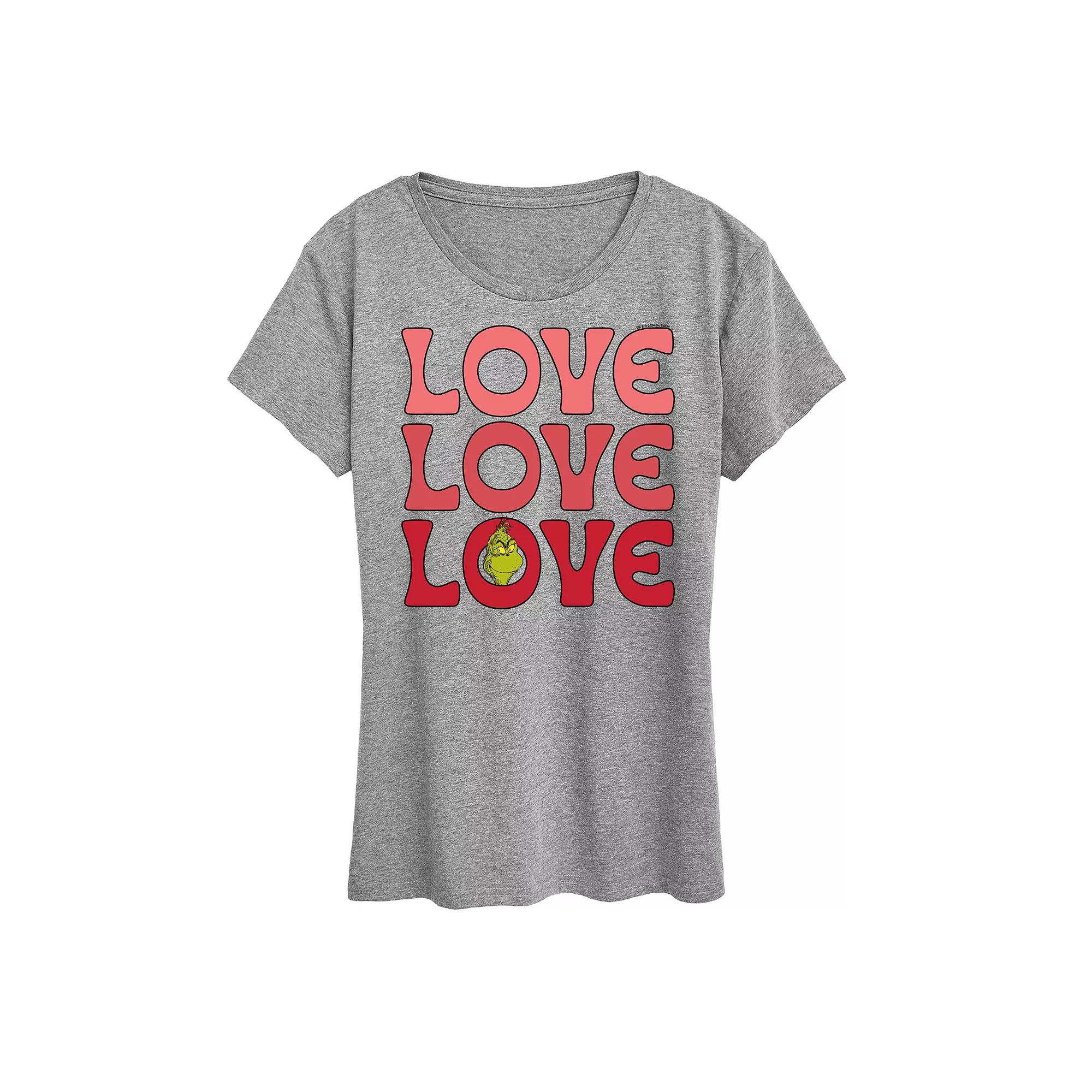 Women's Grinch Love Stack Graphic Tee,  Product Image