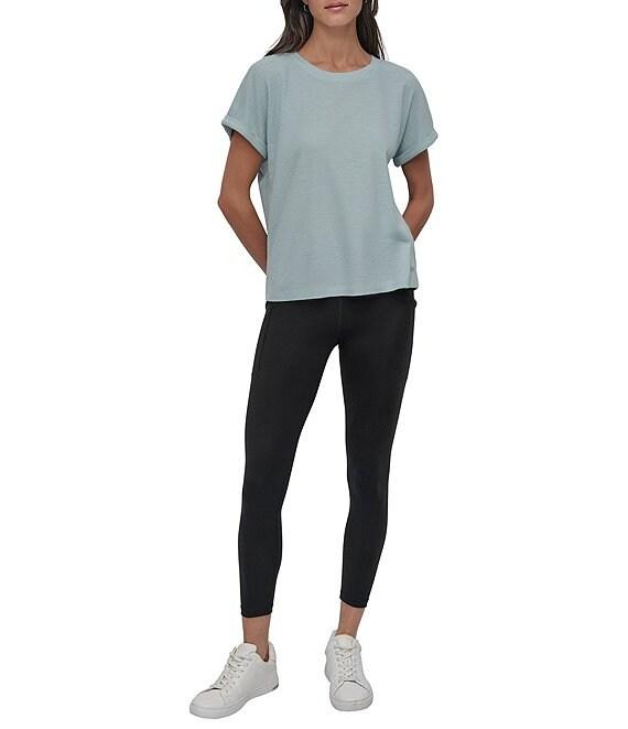 DKNY Sport by Donna Karan Mini Waffle Crew Neck Short Sleeve T-Shirt Product Image
