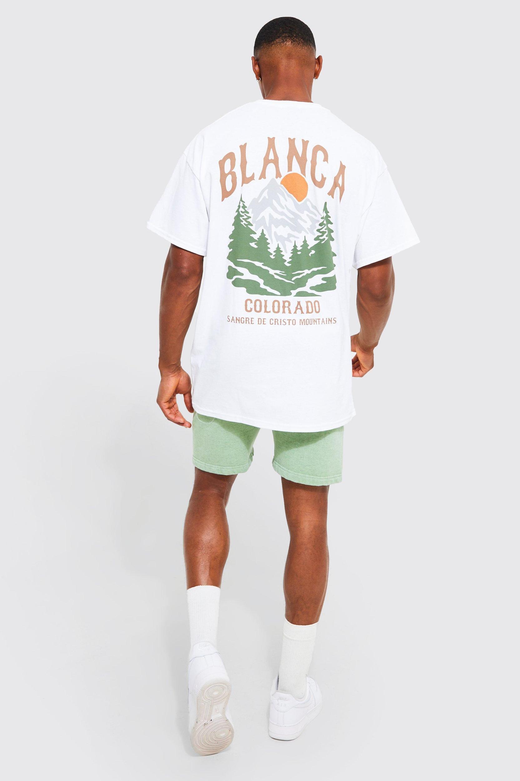 Oversized Colorado Mountains Graphic T-shirt | boohooMAN USA Product Image