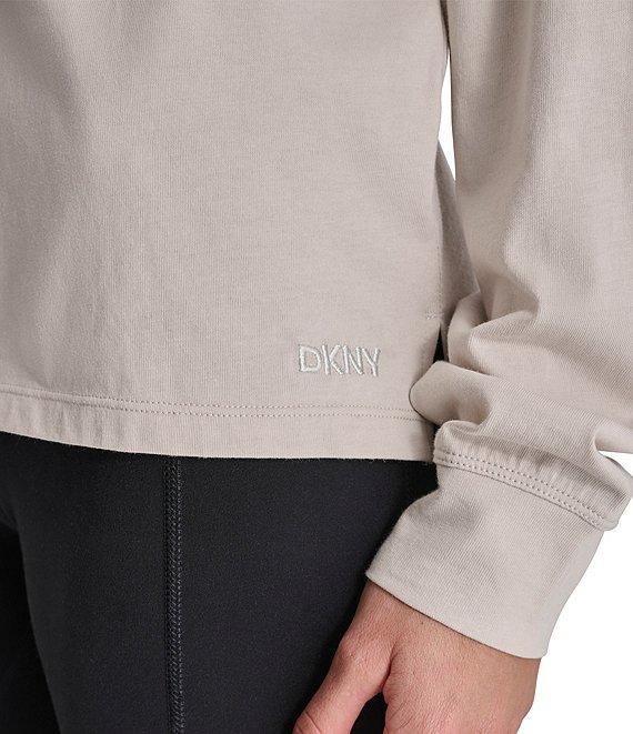 DKNY by Donna Karan Drop Shoulder Crew Neck Long Sleeve Pullover Product Image