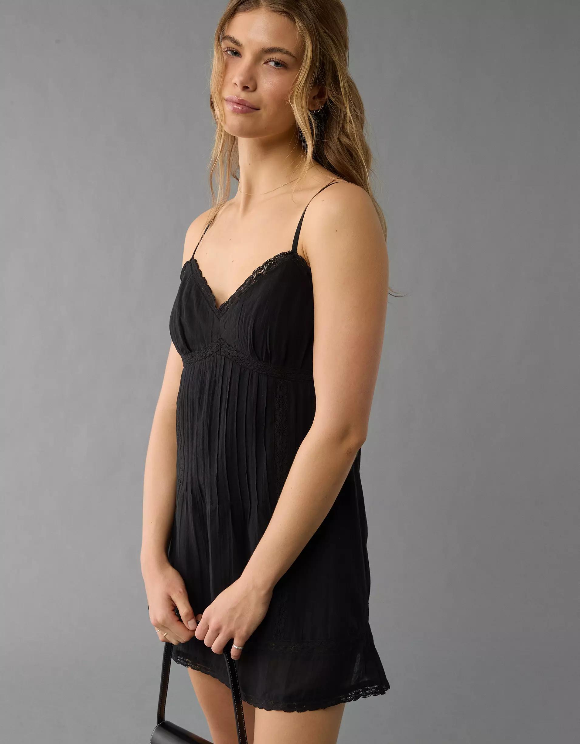 AE V-Neck Pintuck Mini Dress Product Image