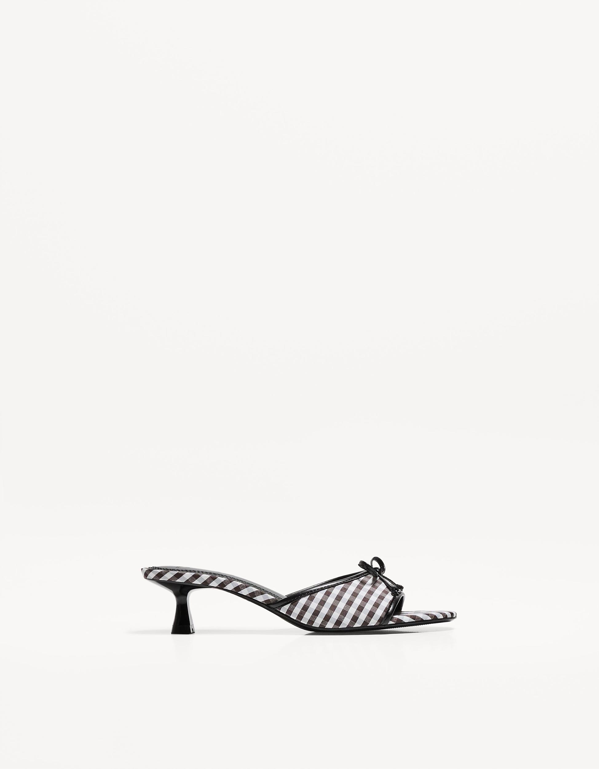 Kitten-heel mule sandals Product Image