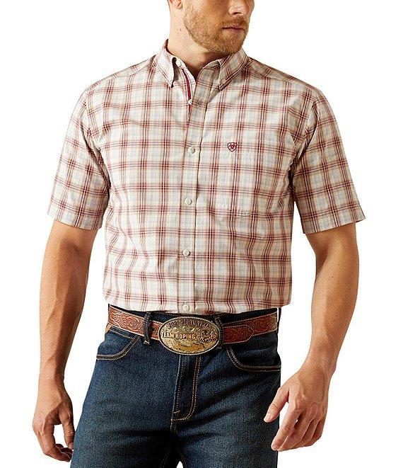Ariat Pro Series Gaston Plaid Short Sleeve Woven Shirt Product Image