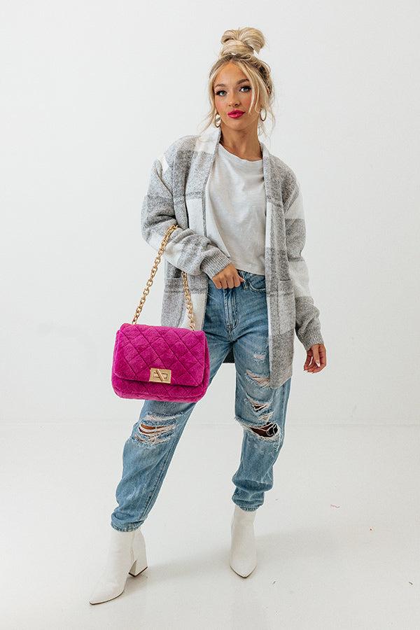 Newly Obsessed Crop Top In Light Grey Product Image