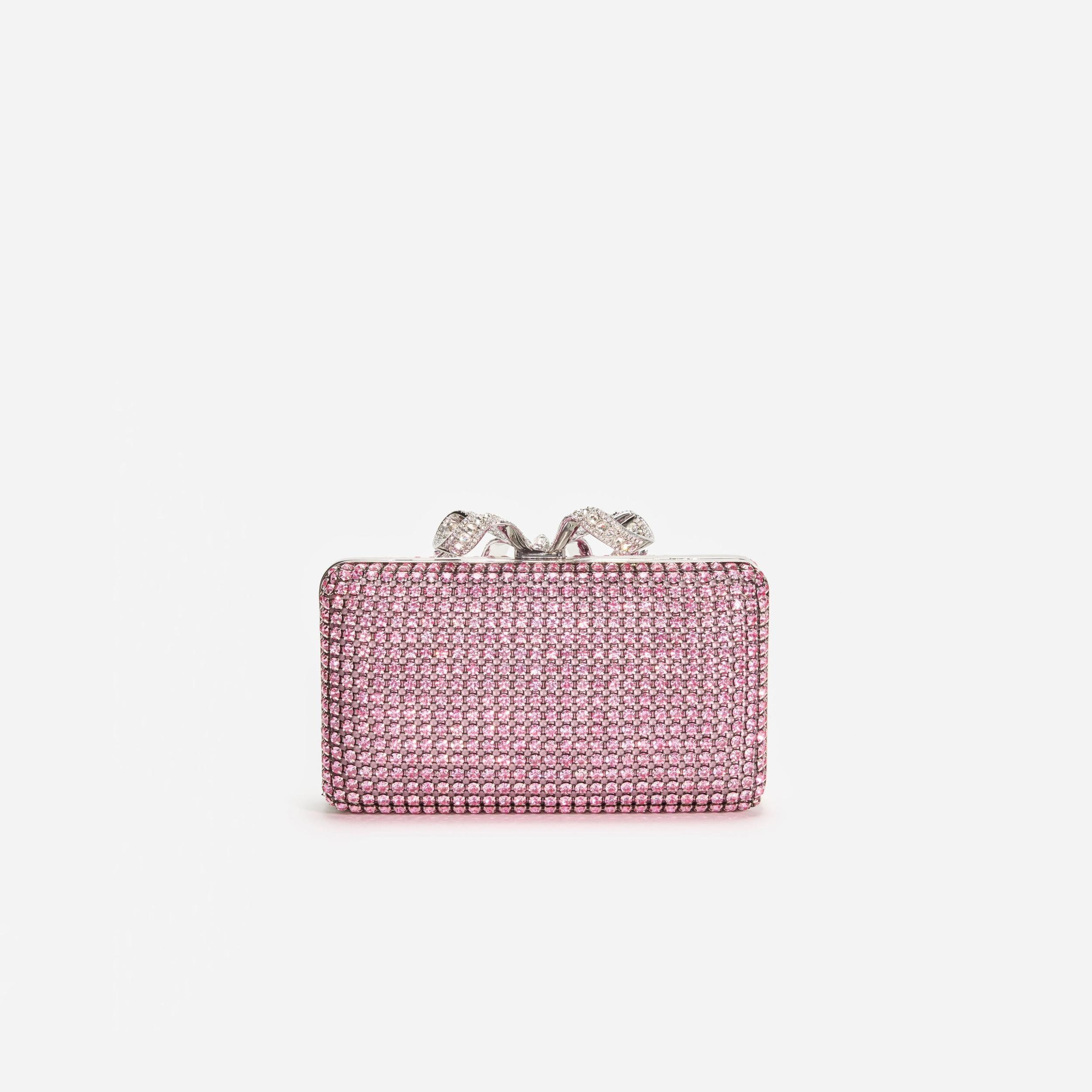 Pink Crystal Box Clutch Product Image