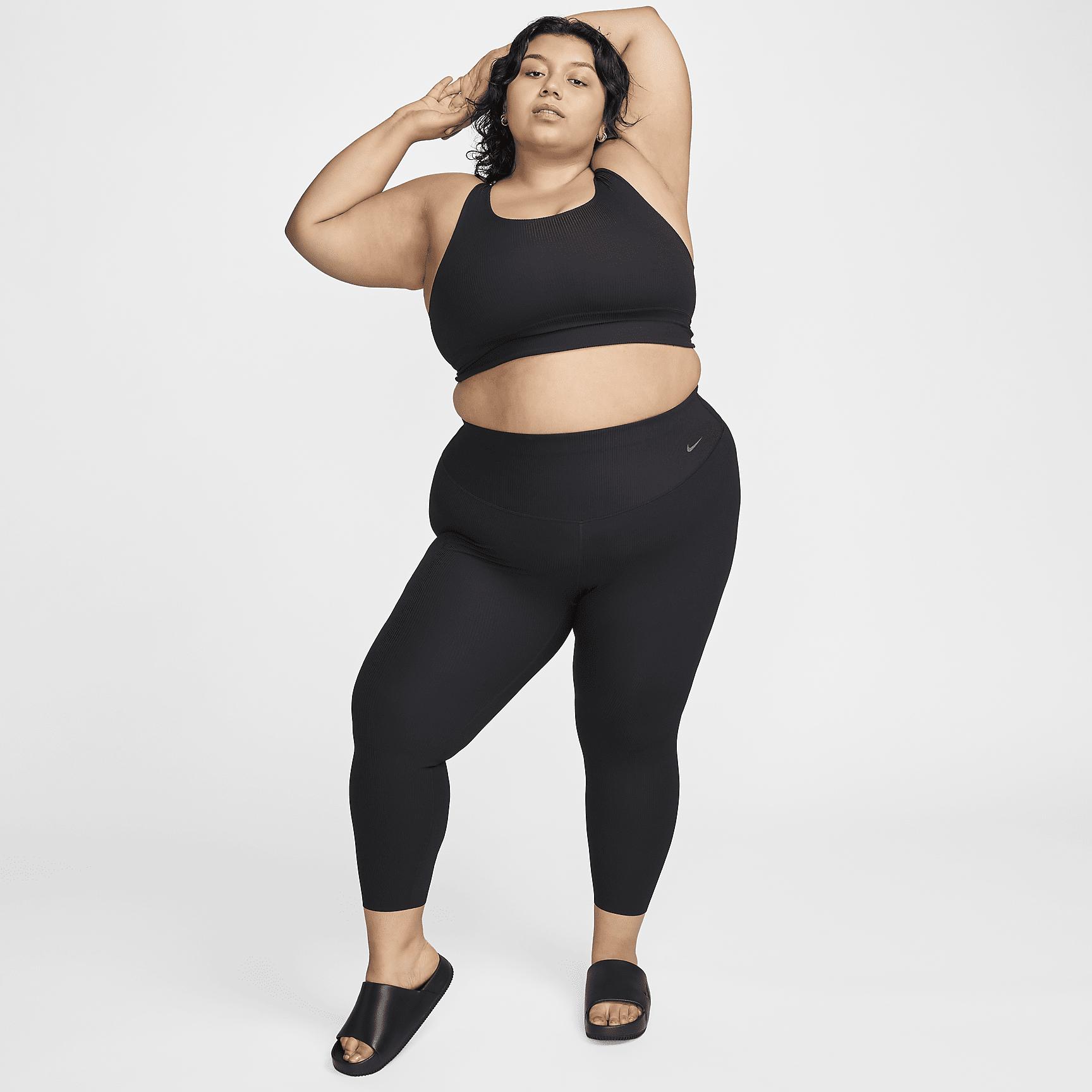 Nike Women's Zenvy Rib High-Waisted 7/8 Leggings (Plus Size) Product Image